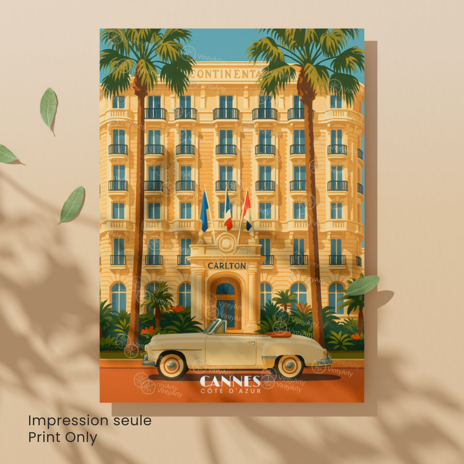 Affiche Cannes | Poster déco Côte d’Azur | Affiche France