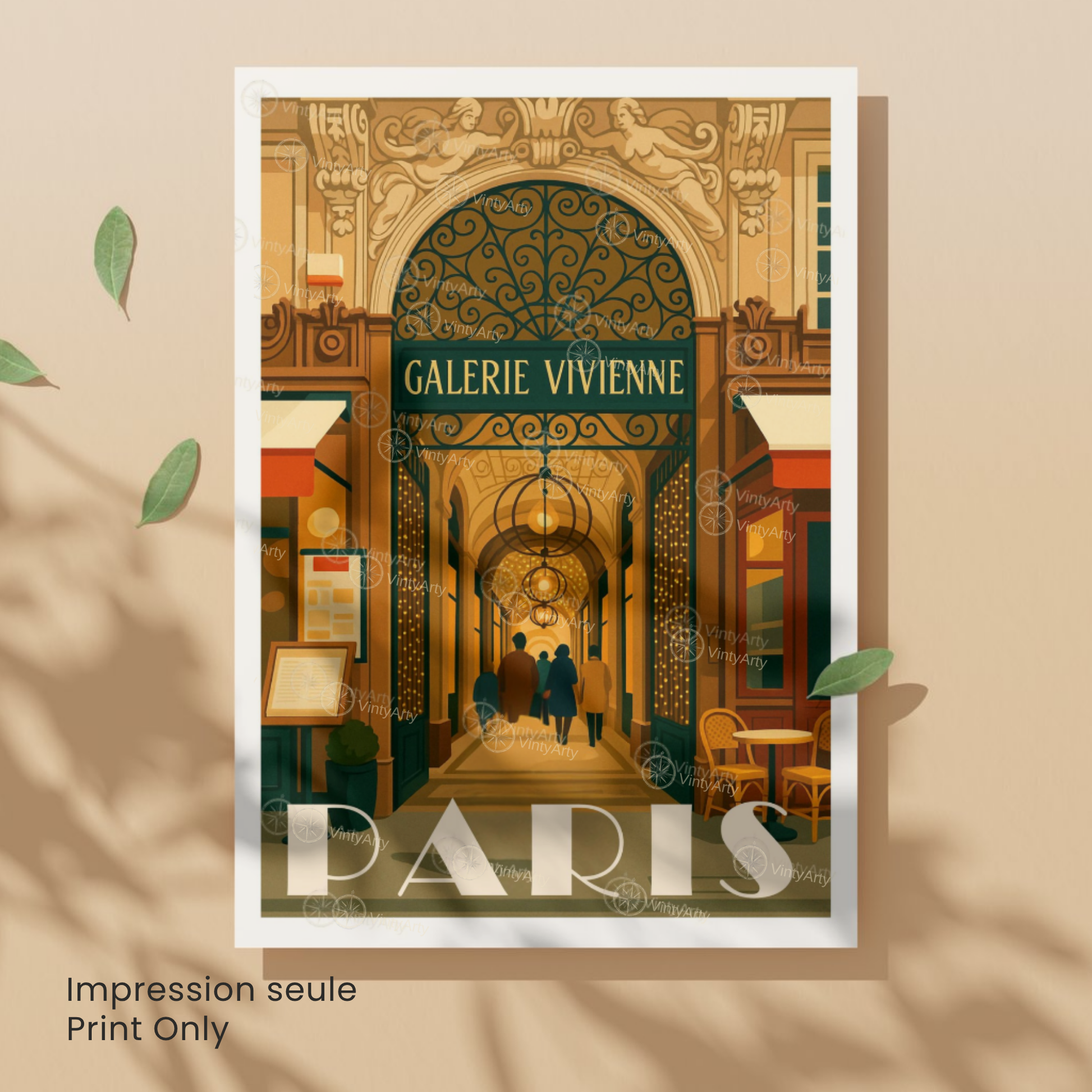Affiche Paris | Poster Galerie Vivienne  | Affiche France