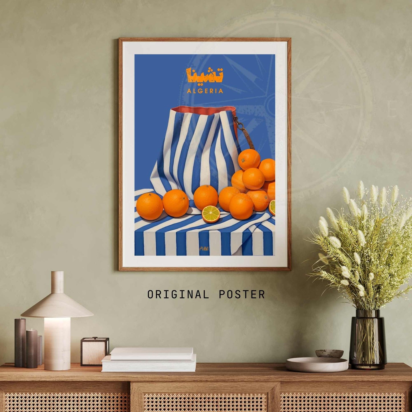 Orange poster of Algeria