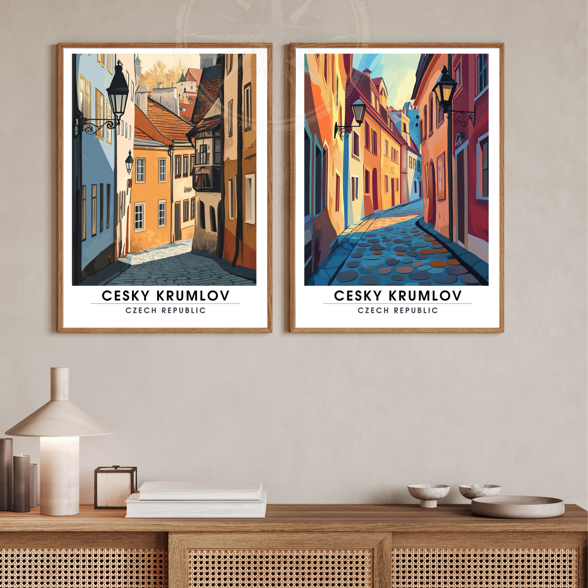 Affiche Český Krumlov | Poster décoratif République tchèque | Affiche République tchèque