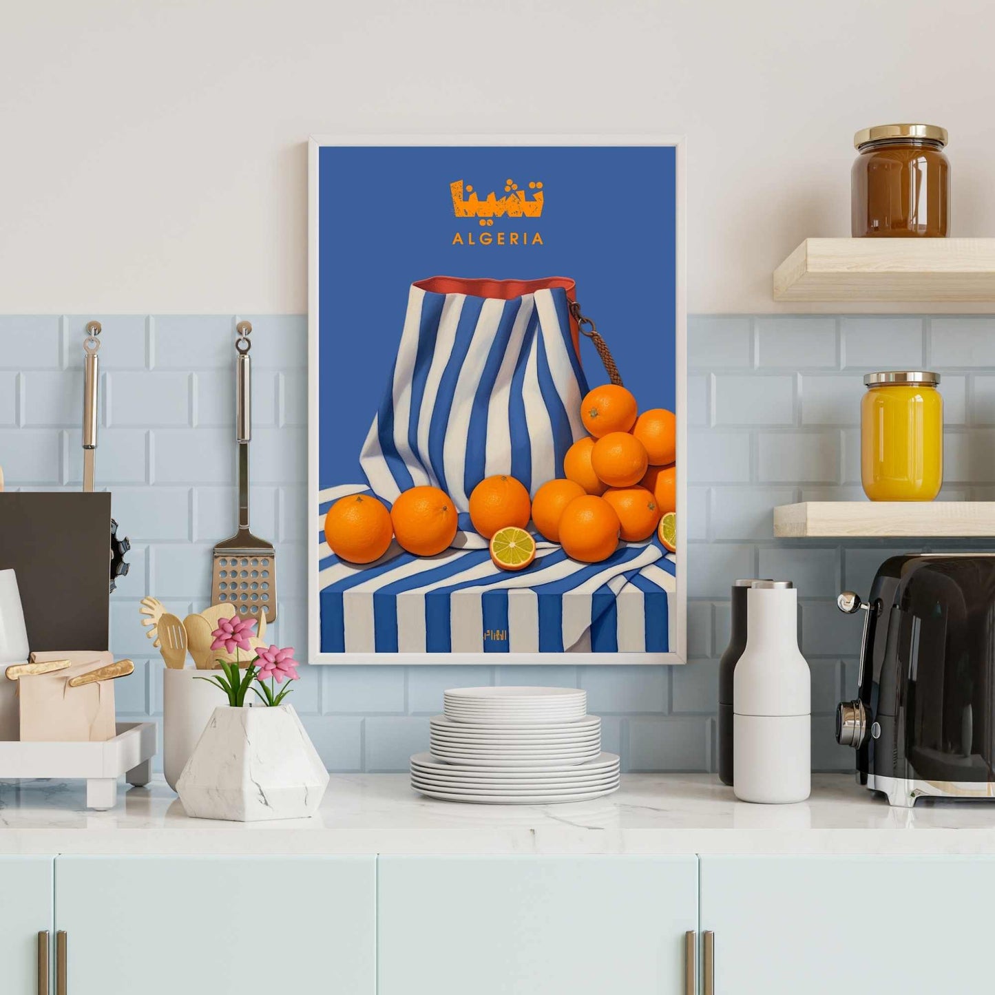 Orange poster of Algeria