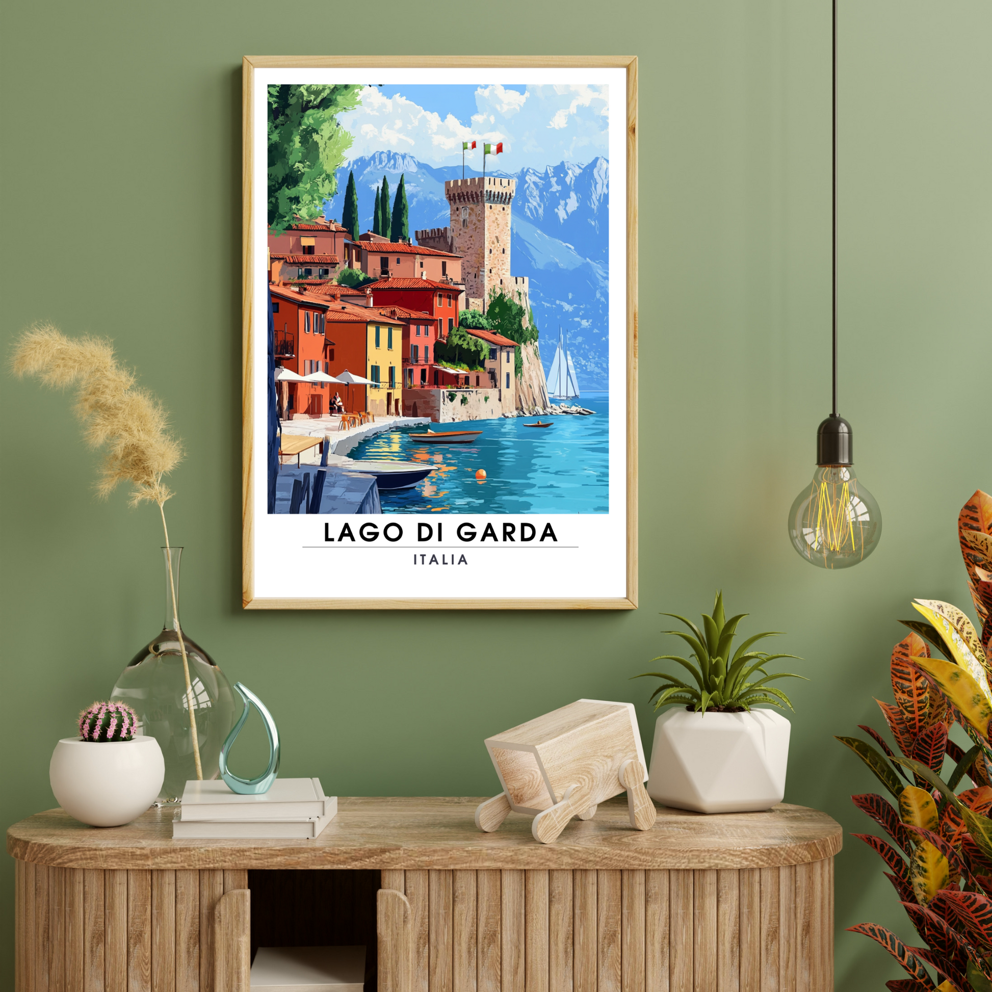 Affiche Lac de Garde | Impression de voyage Italie | Affiche Lac