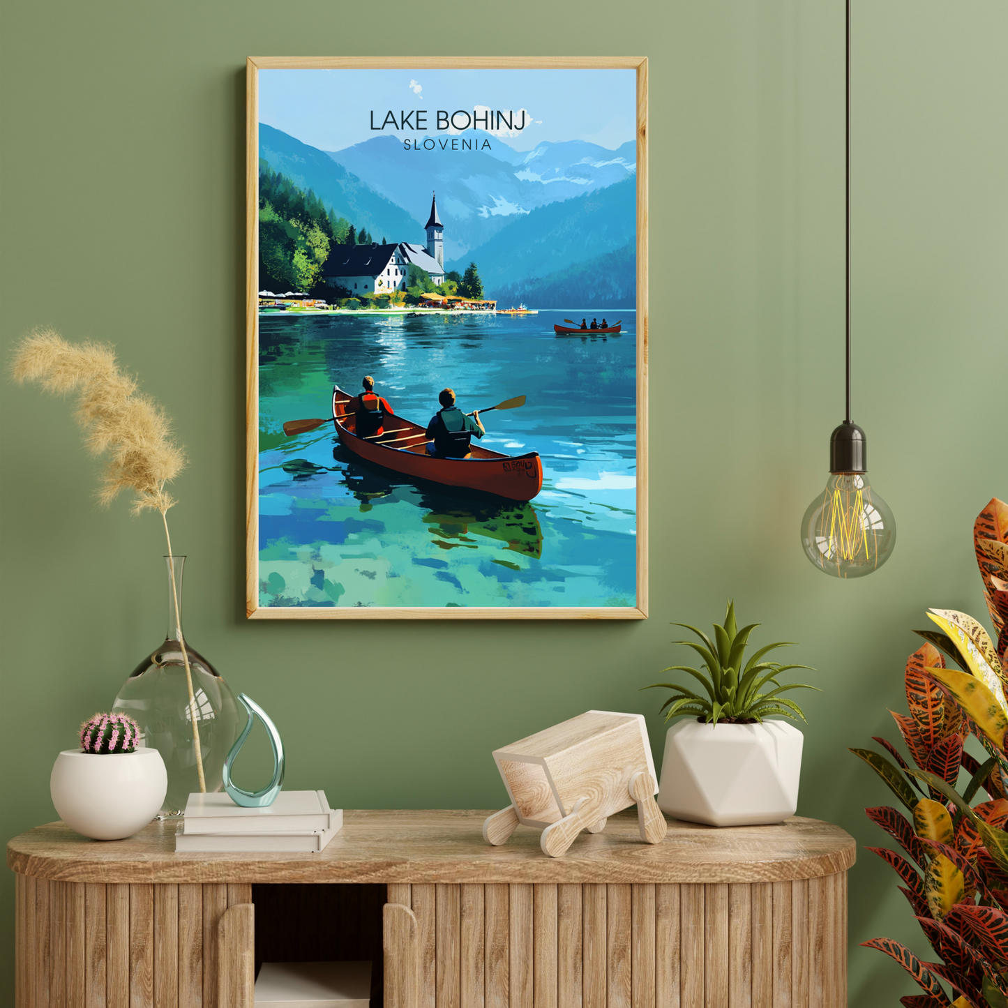 Affiche Lac Bohinj | impression de voyage Slovénie | Affiche Lac