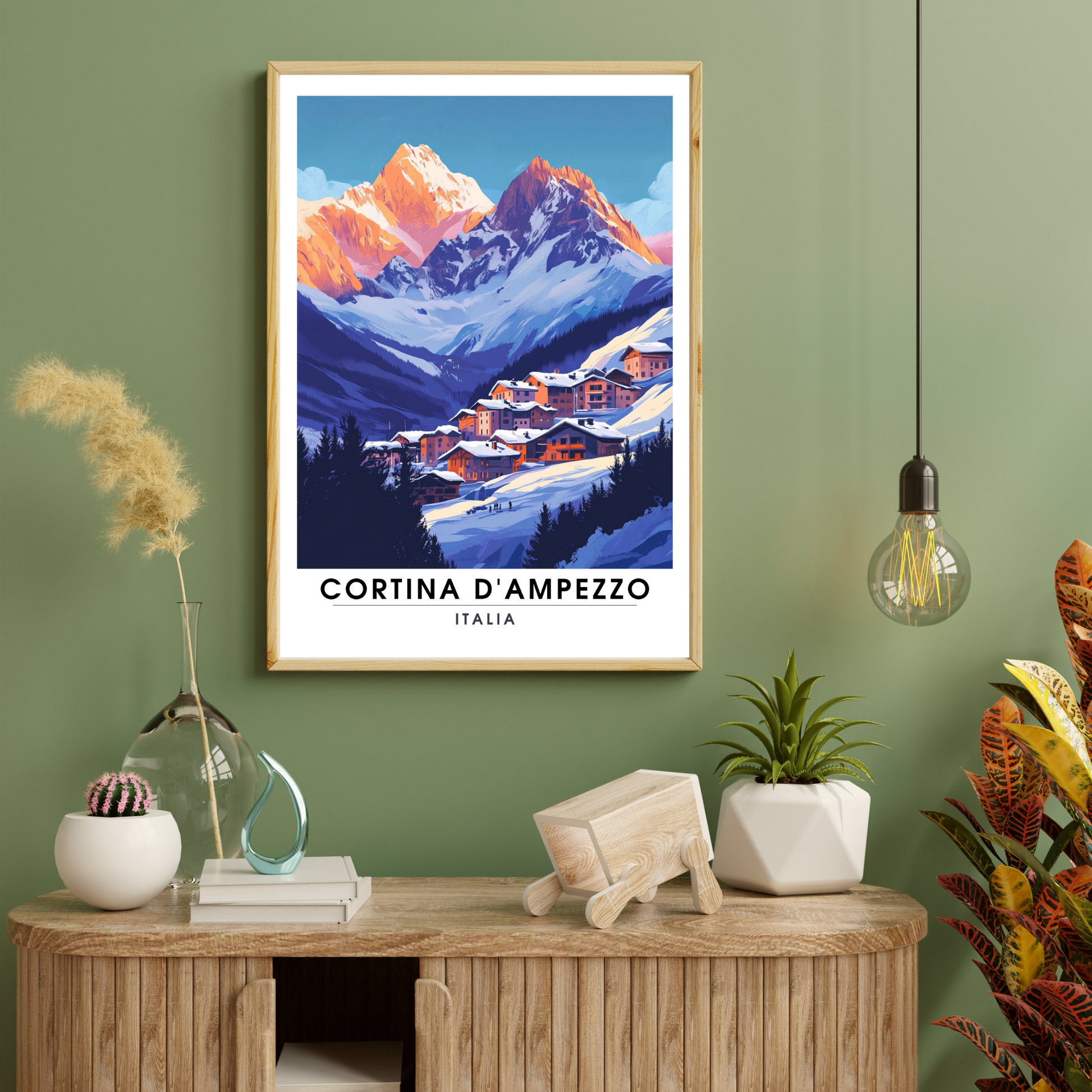 Affiche Cortina d'Ampezzo | Poster Italie | Affiche Italie