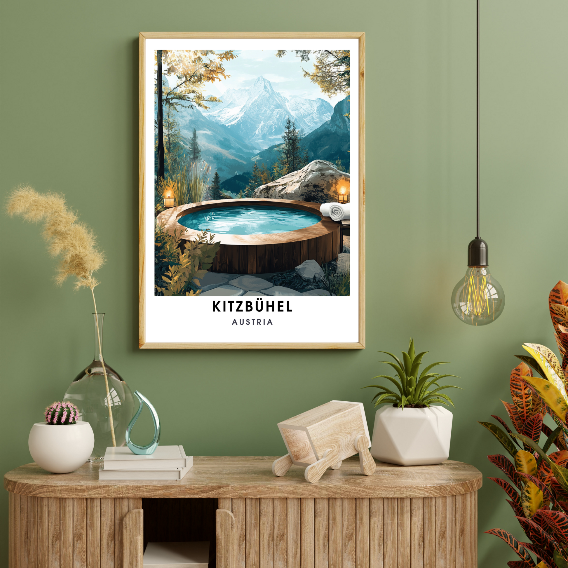 Affiche Kitzbühel | Poster décoratif Autriche | Affiche Autriche