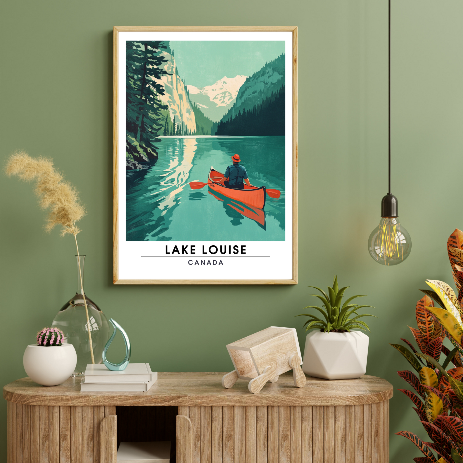 Affiche Lac Louise | Poster de voyage  Canada | Affiche Lac