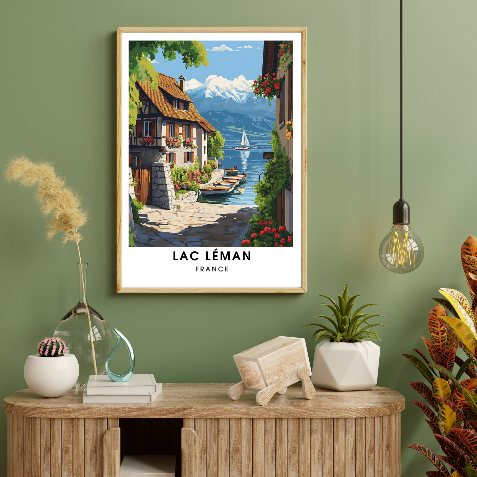 Affiche Lac Léman | Impressions de voyage France | Affiche Lac