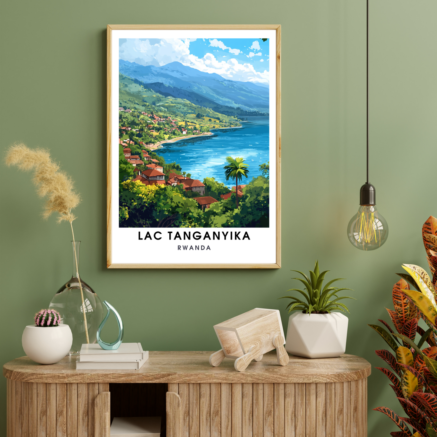 Affiche Lac Tanganyika | Impression Rwanda | Affiche Lac