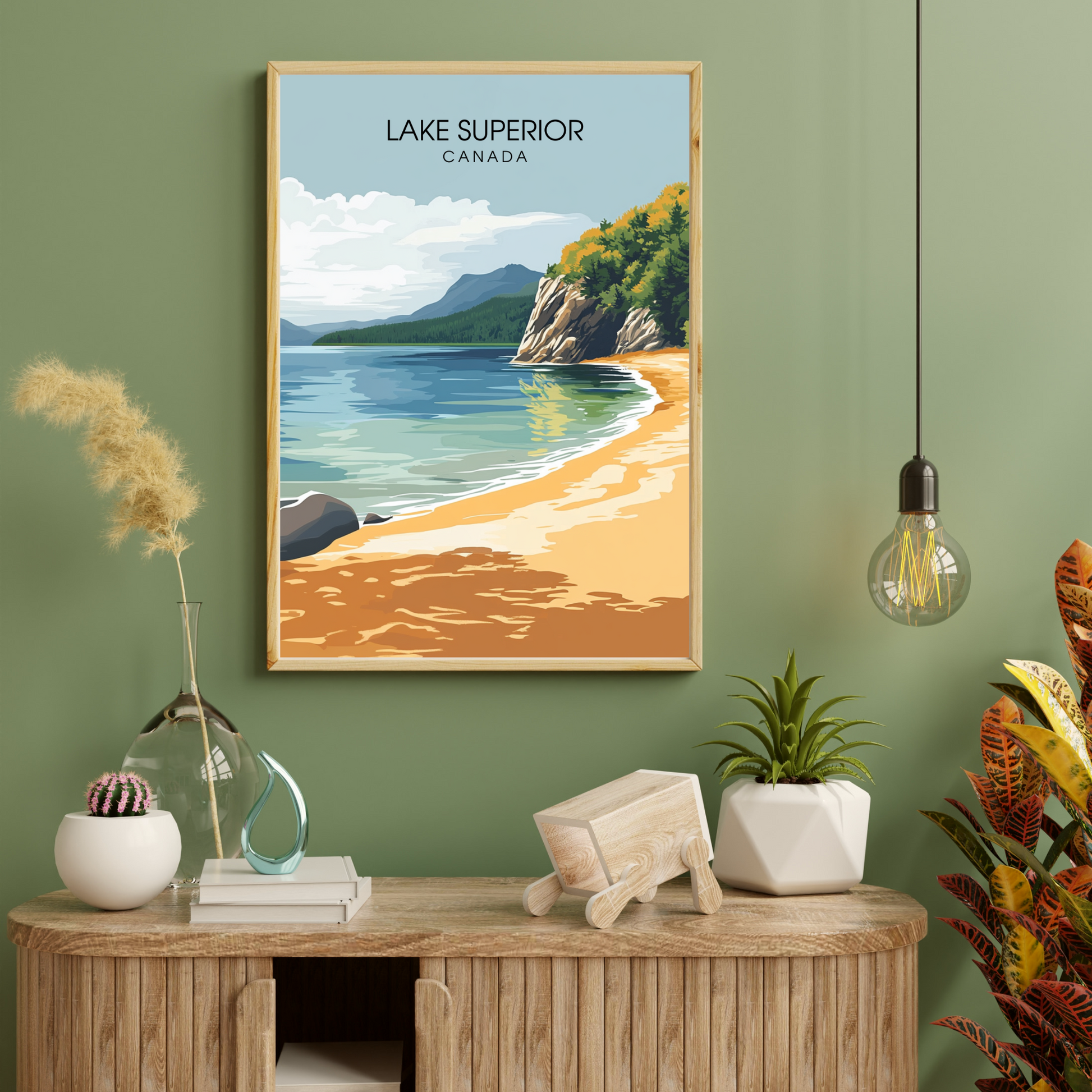Affiche Lac Supérieur | Impression de voyage Canada | Affiche Lac