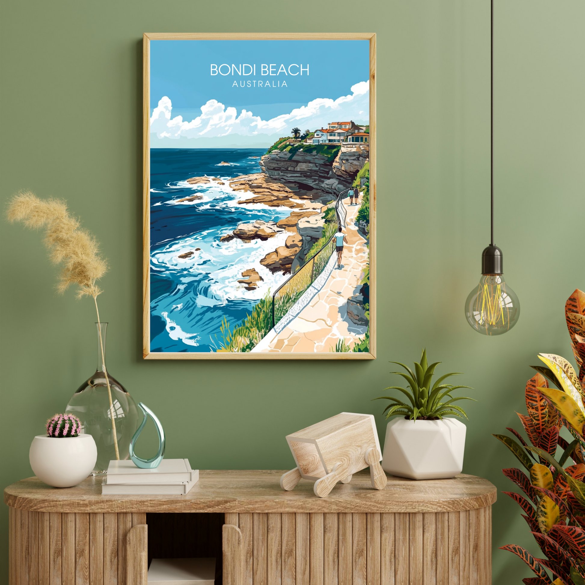 Affiche Plage de Bondi | Impression Australie | Affiche Australie