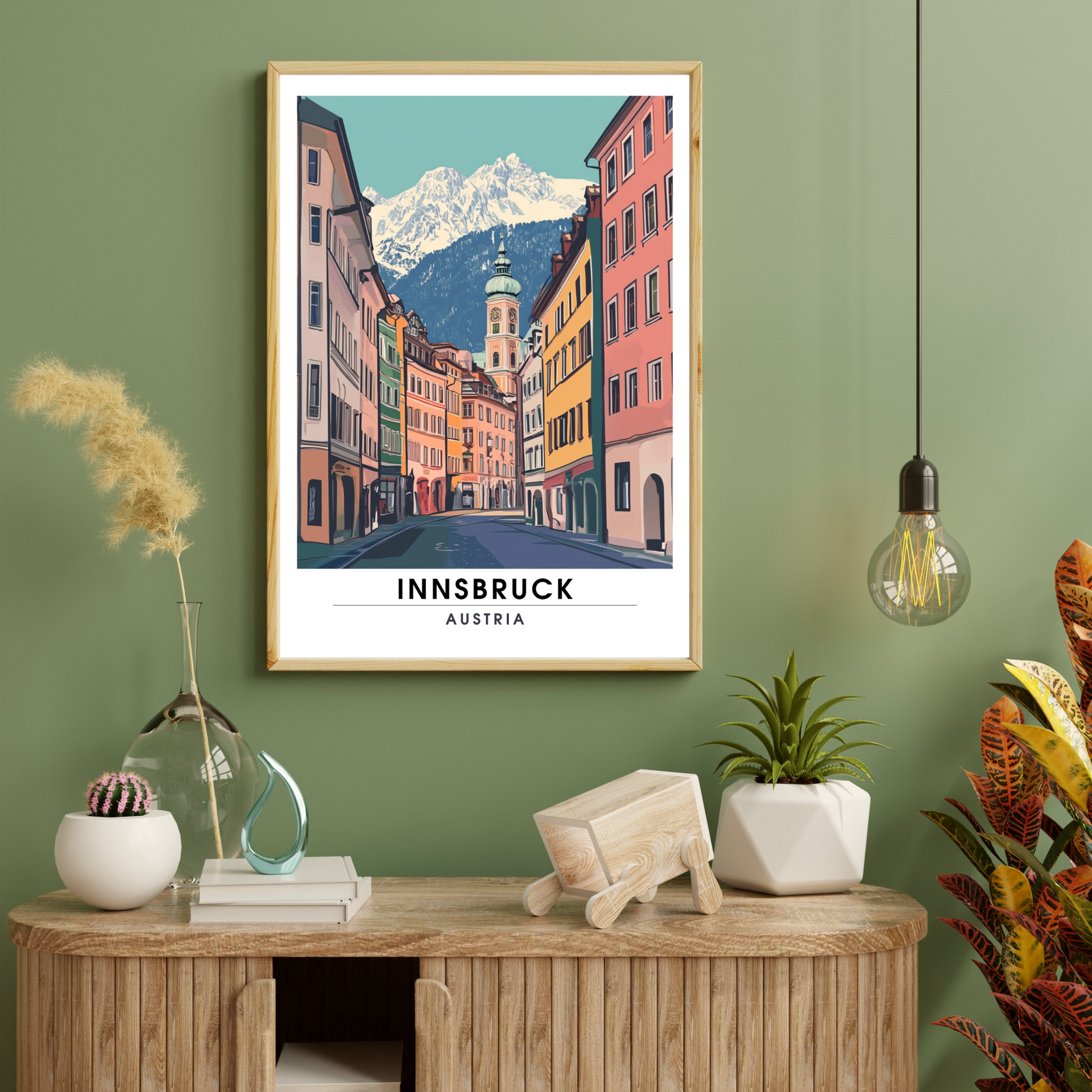 Affiche Innsbruck | Poster de voyage Autriche | Affiche Autriche