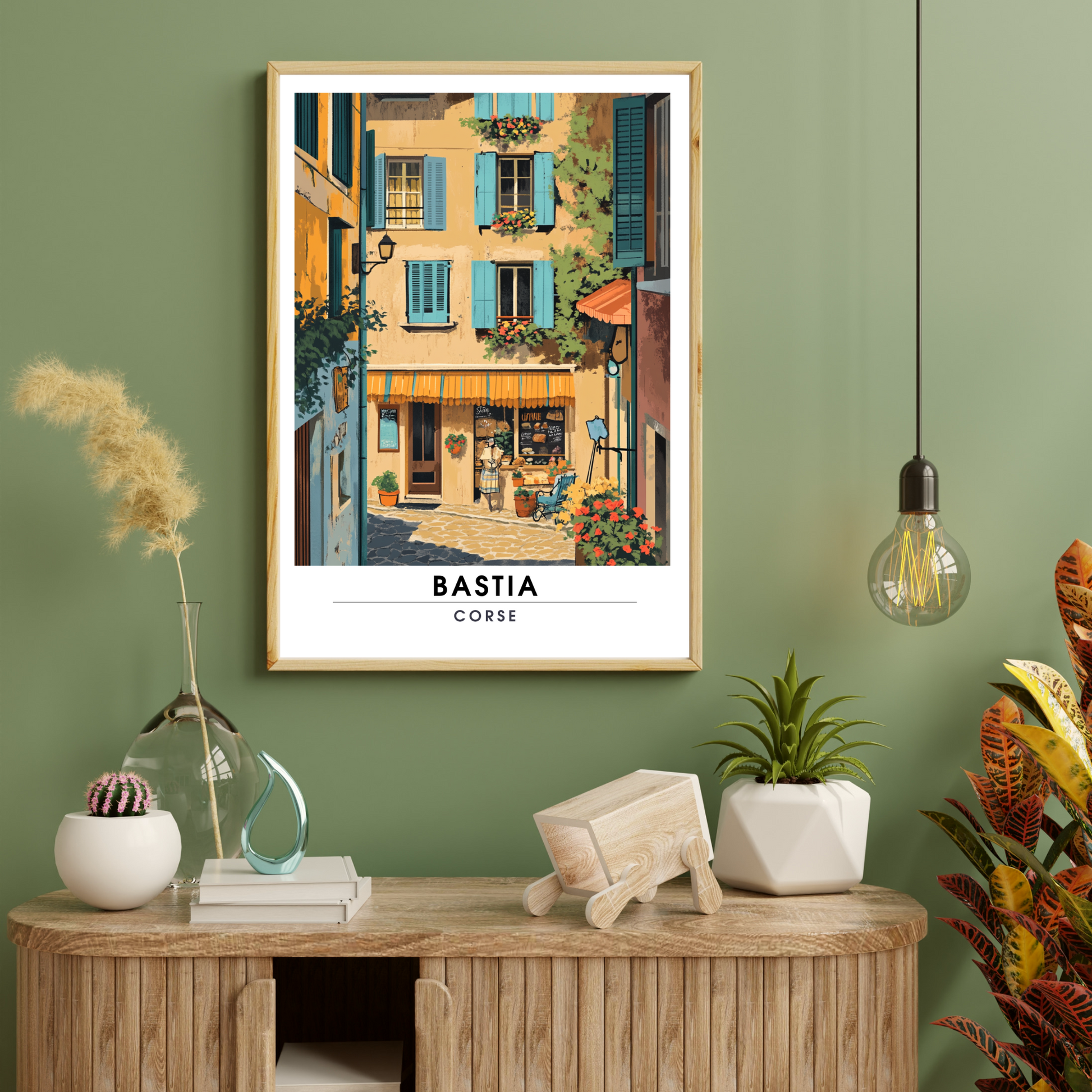 Affiche Bastia | Poster décoratif Corse | Affiche Corse