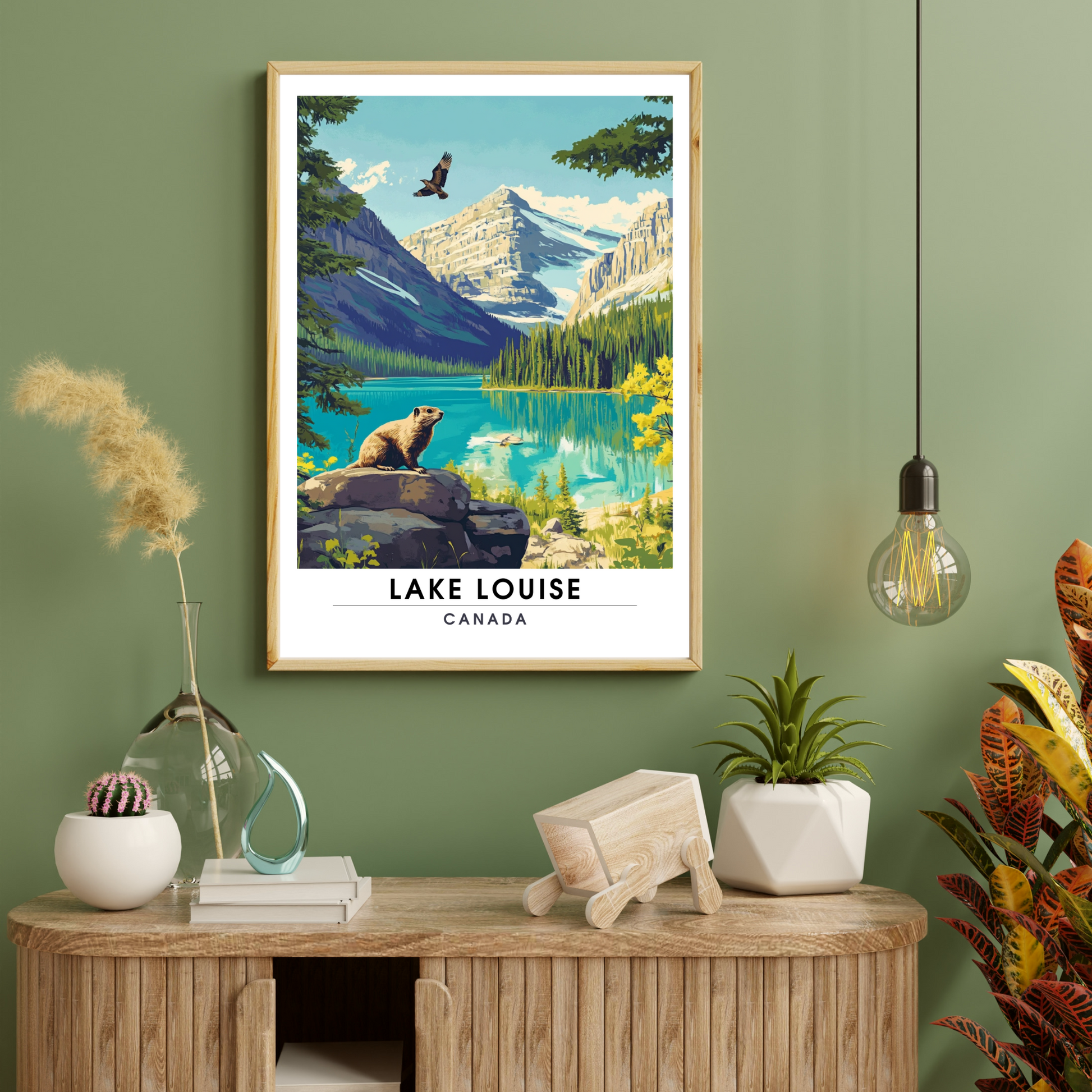 Affiche Lac Louise | Impression de voyage Canada | Affiche Lac