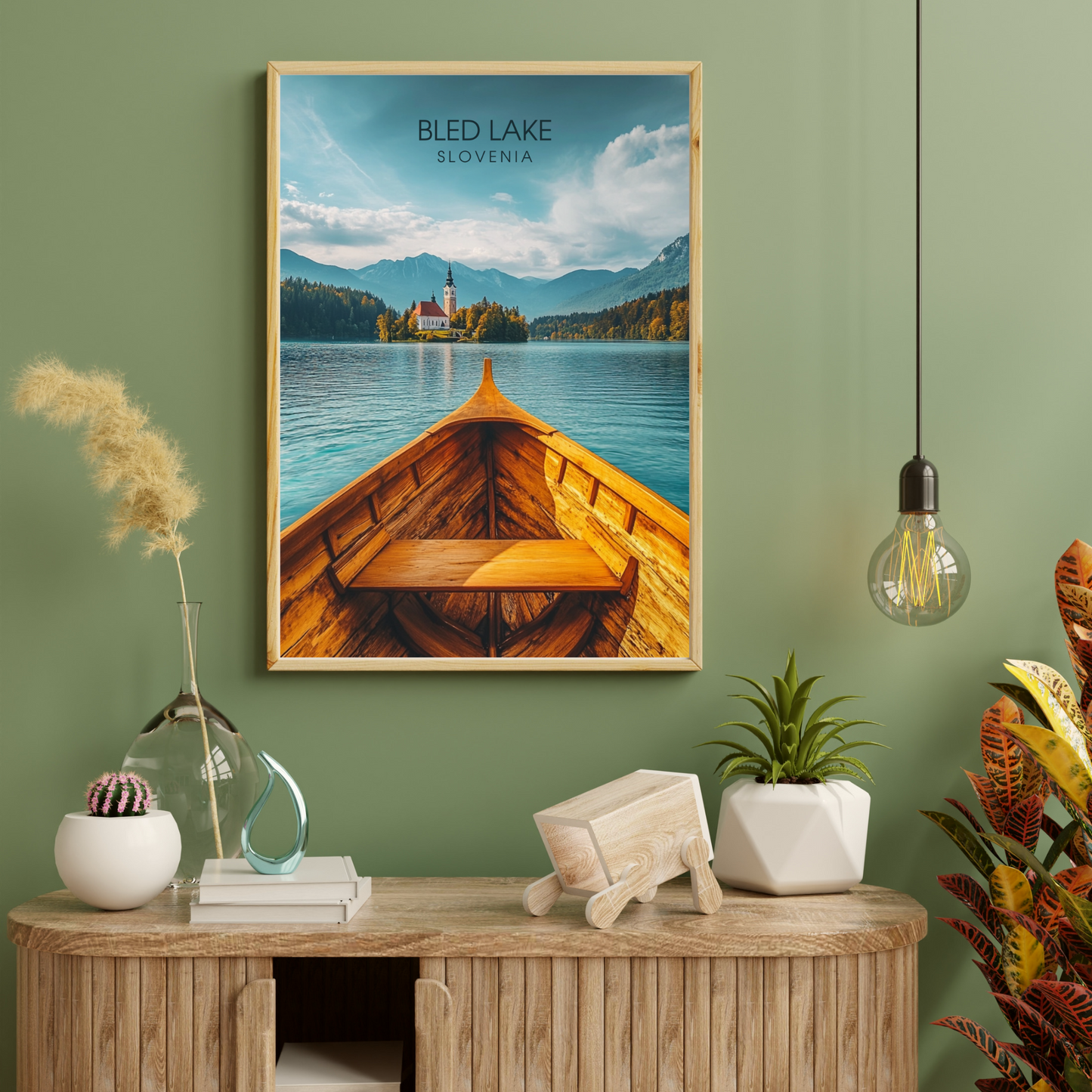 Affiche Lac de Bled | Poster Slovénie | Affiche Lac