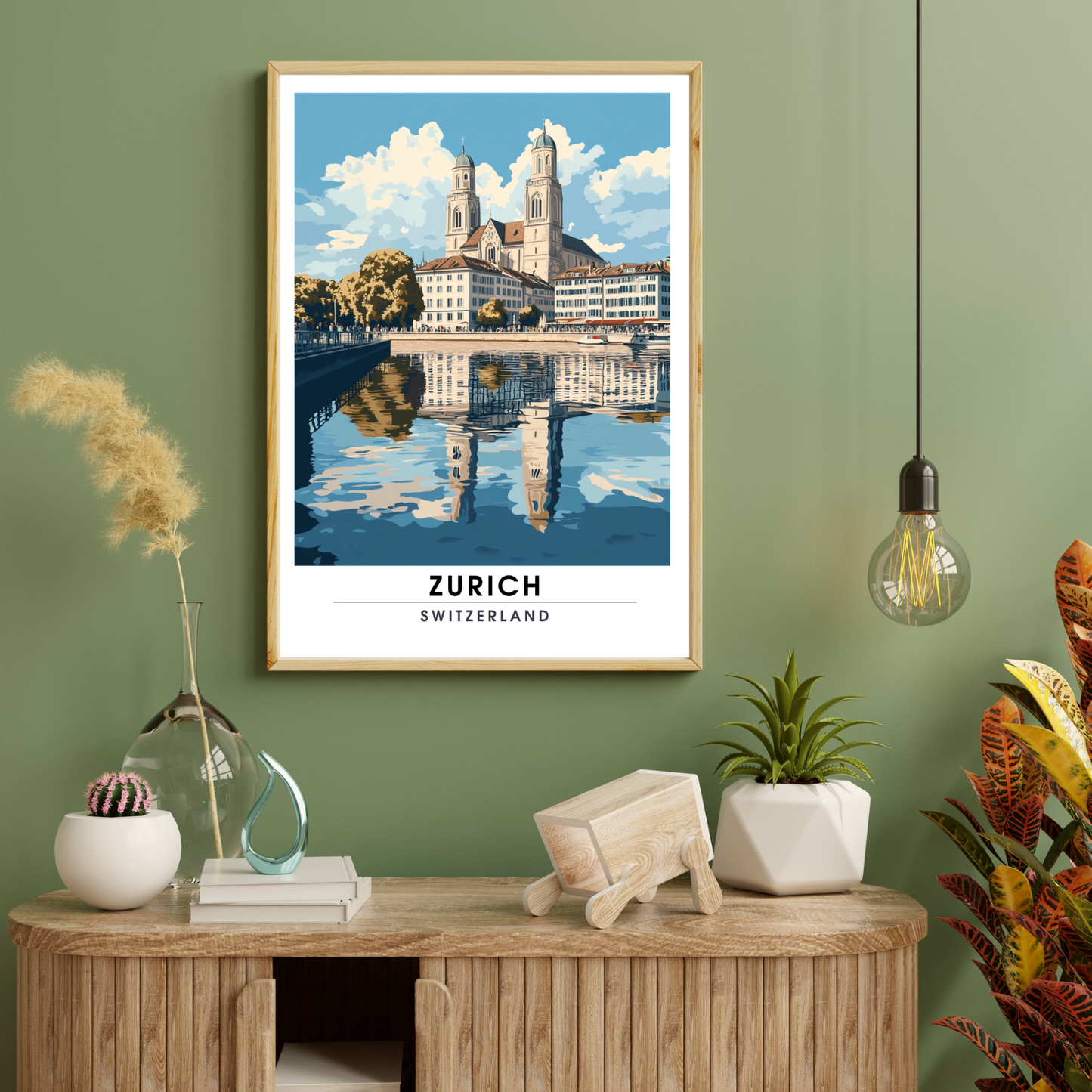 Affiche Zurich | Poster décoratif Suisse | Affiche Suisse