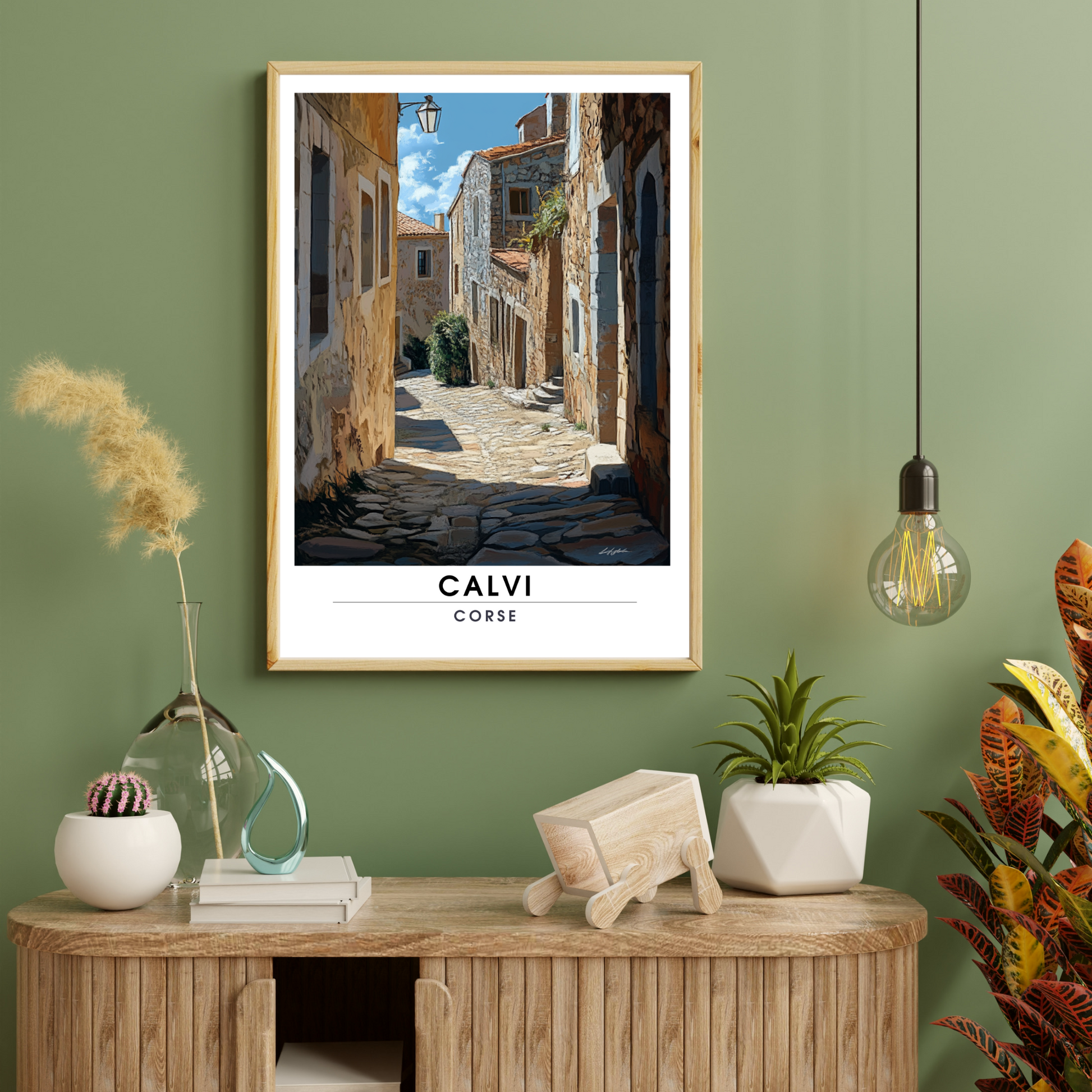 Affiche Calvi | Impression de voyage Corse | Affiche Corse