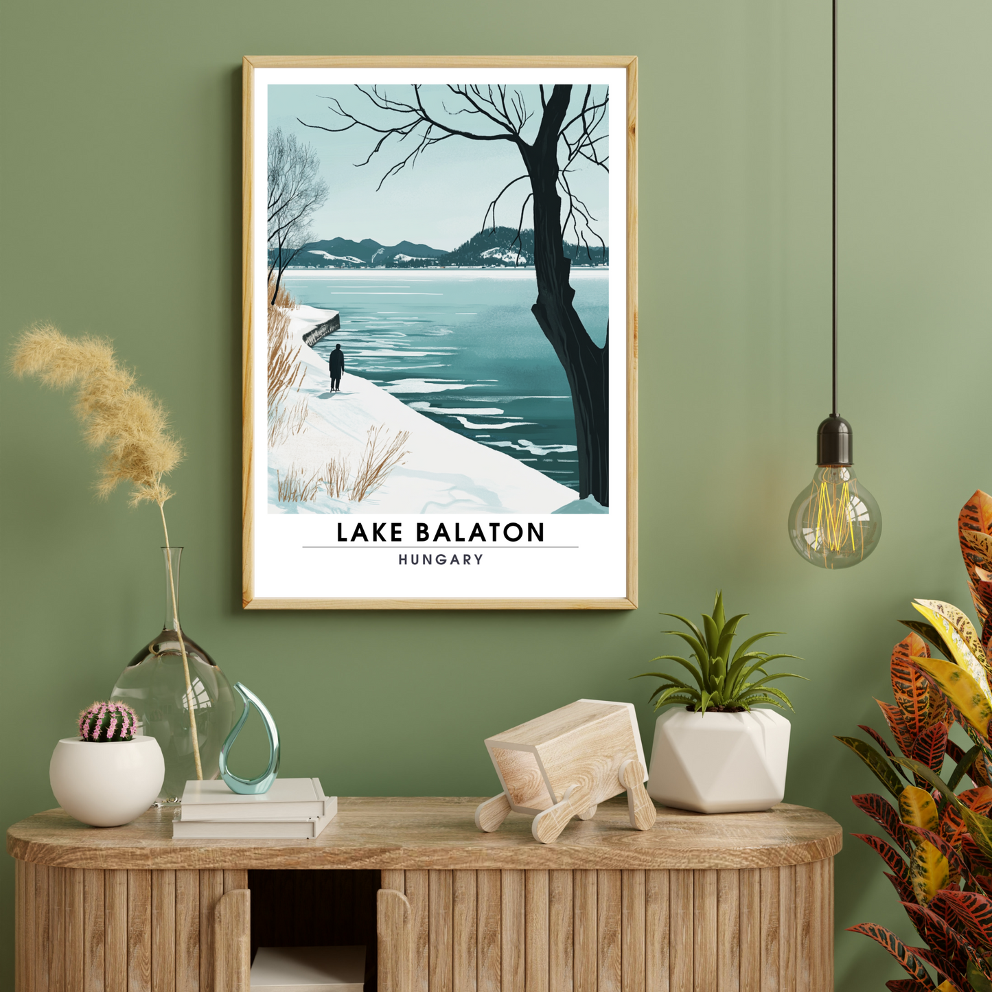 Affiche lac Balaton | Impression Hongrie | Affiche Lac