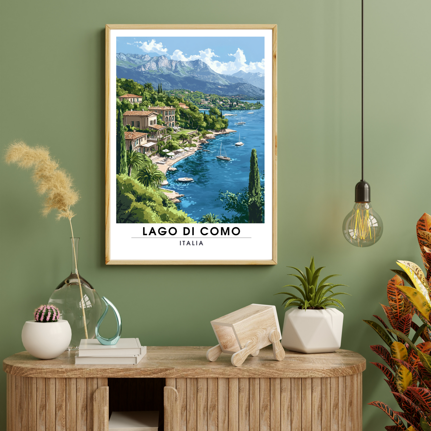 Affiche Lac de Côme | Impression de voyage Italie | Affiche Lac