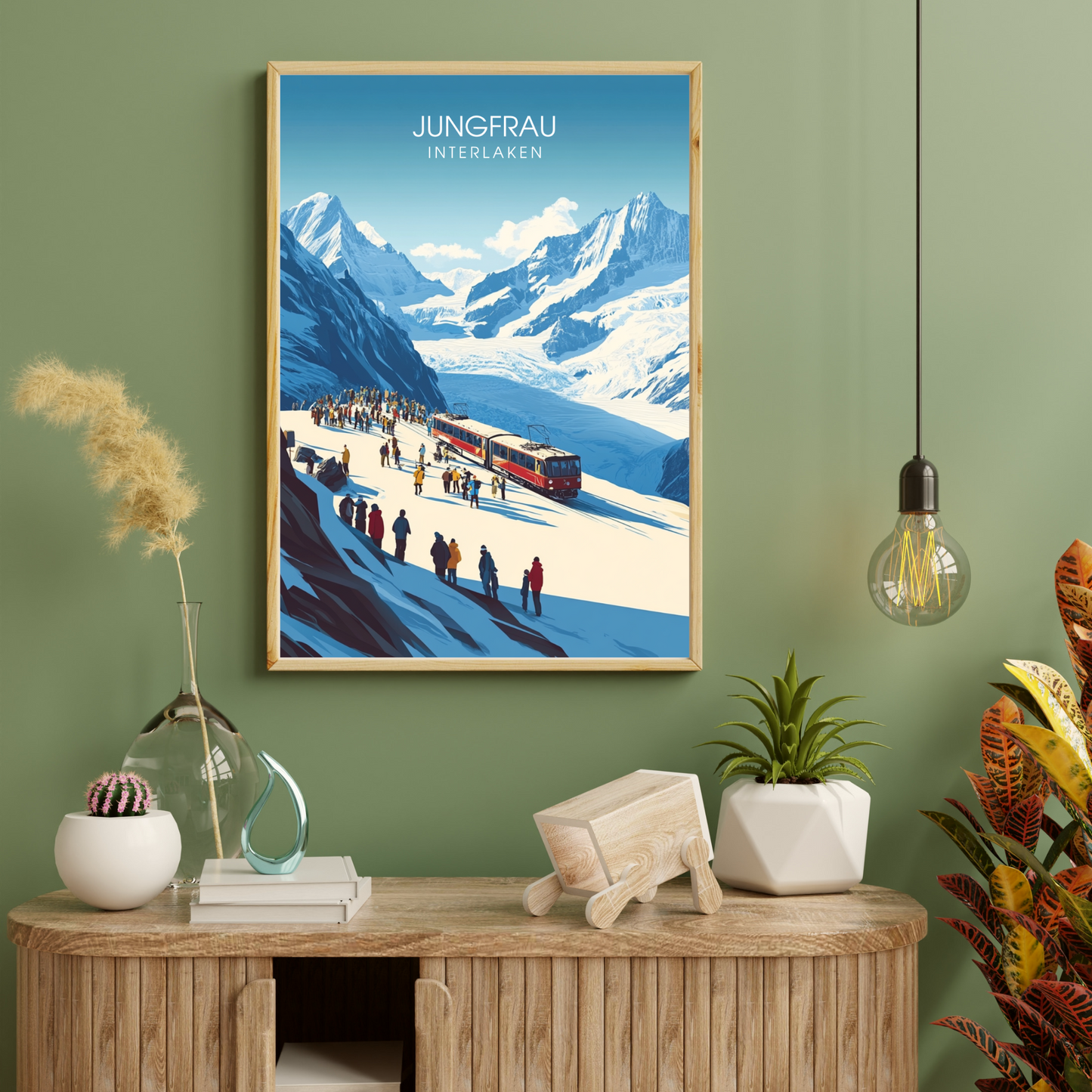 Affiche Jungfrau Interlaken | Impression de voyage Suisse | Affiche Suisse