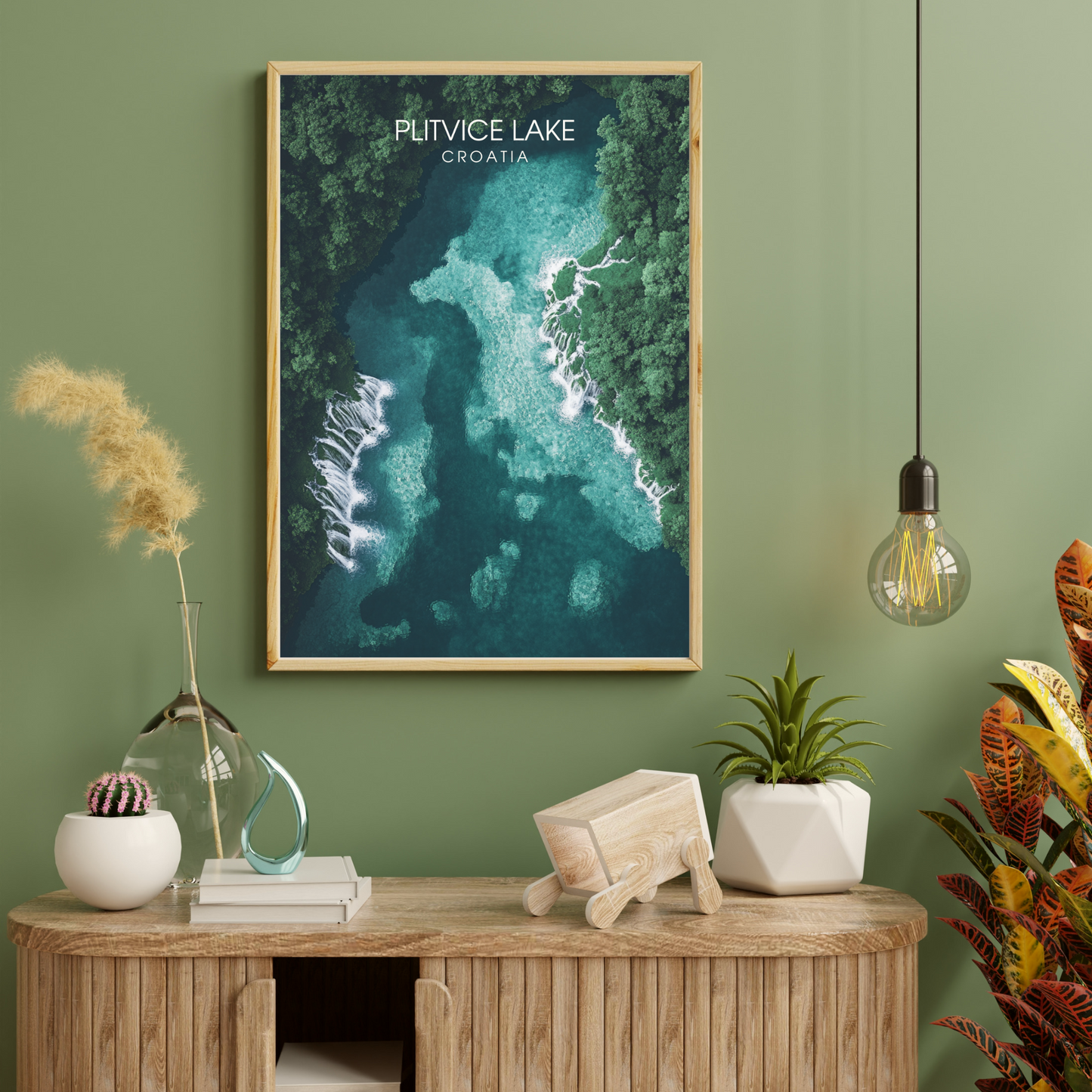 Affiche Lac de Plitvice | Impression de voyage Croatie | Affiche Lac