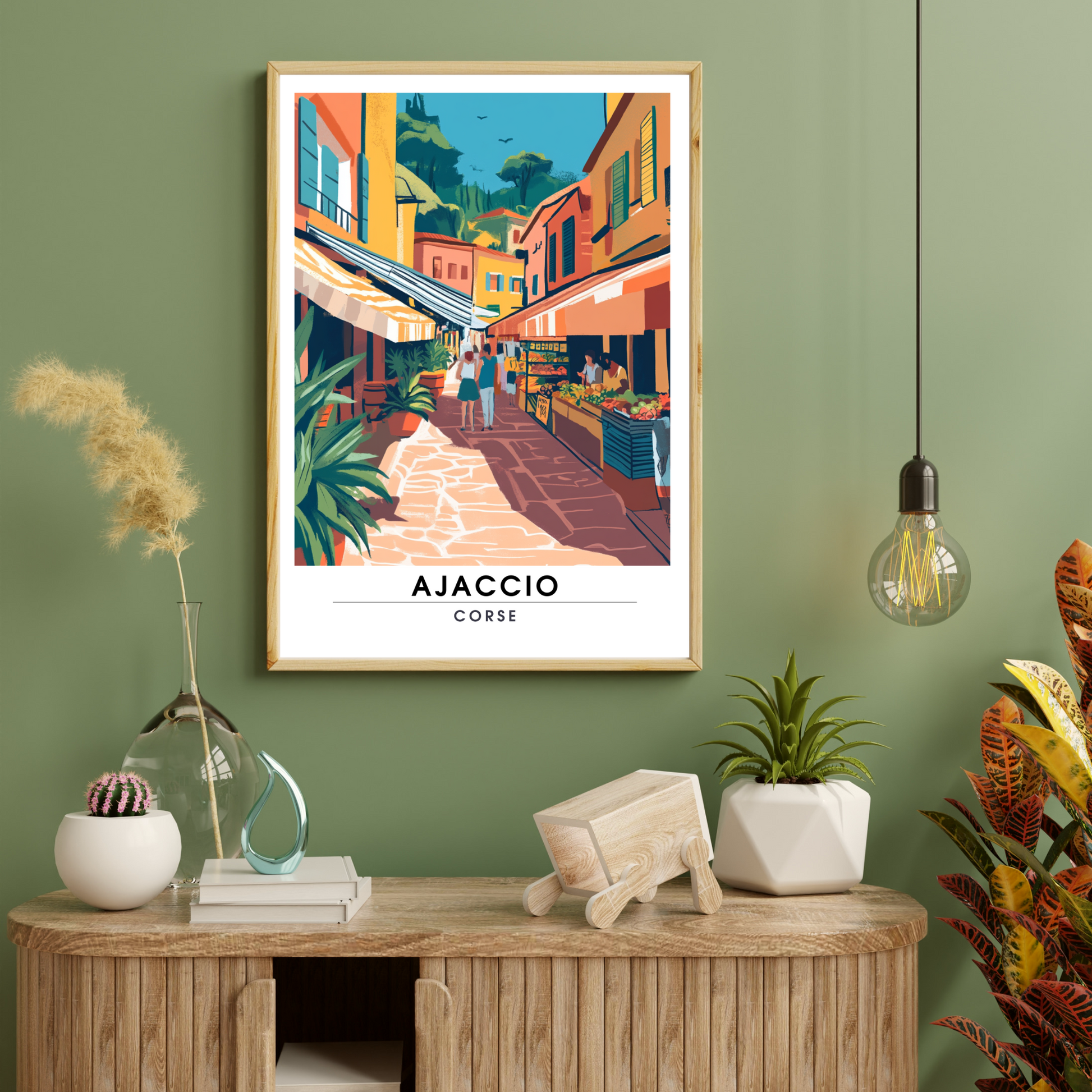 Affiche Ajaccio | Poster de voyage Corse | Affiche Corse