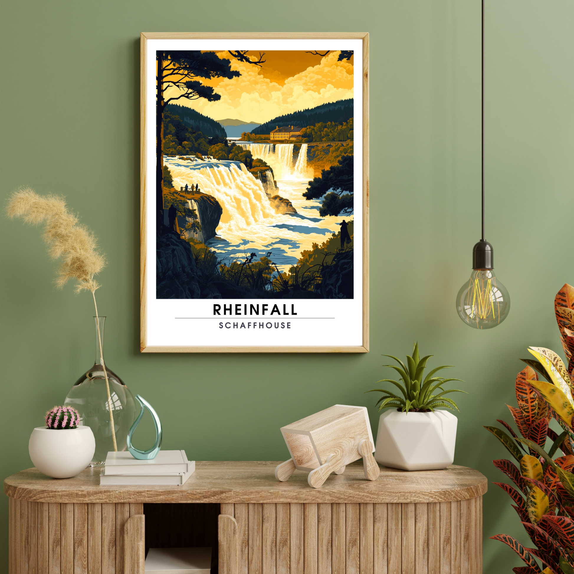 Affiche Chutes du Rhin | Poster Murale Suisse | Affiche Suisse