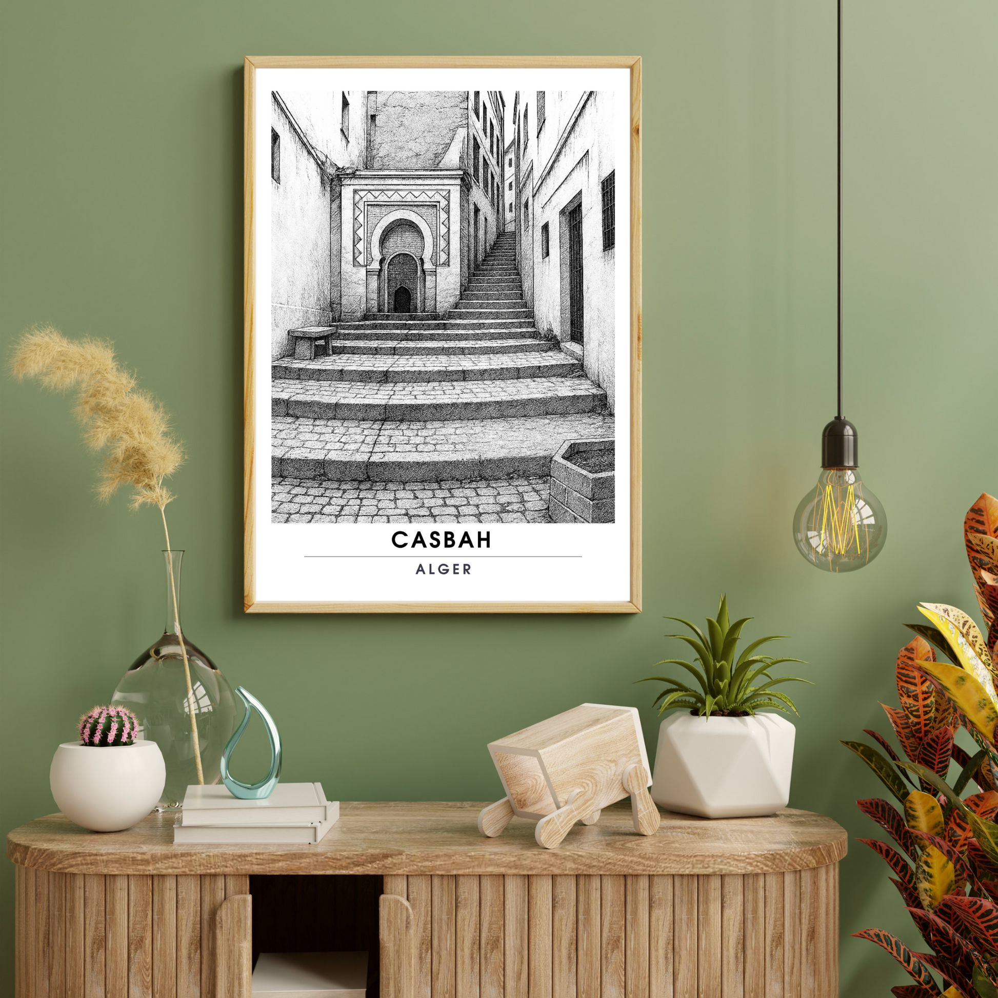 Affiche Casbah | Impression de voyage Alger | Affiche Algérie