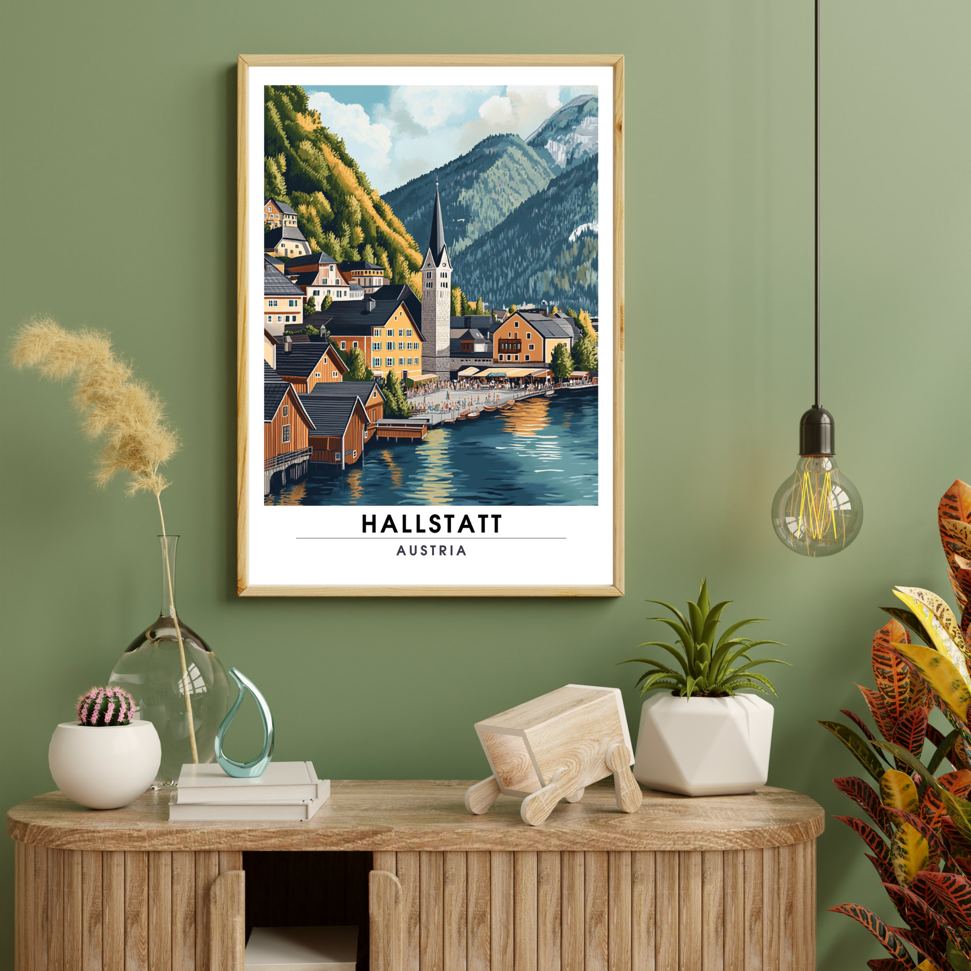 Affiche Hallstatt | Poster décoratif Autriche | Affiche Autriche
