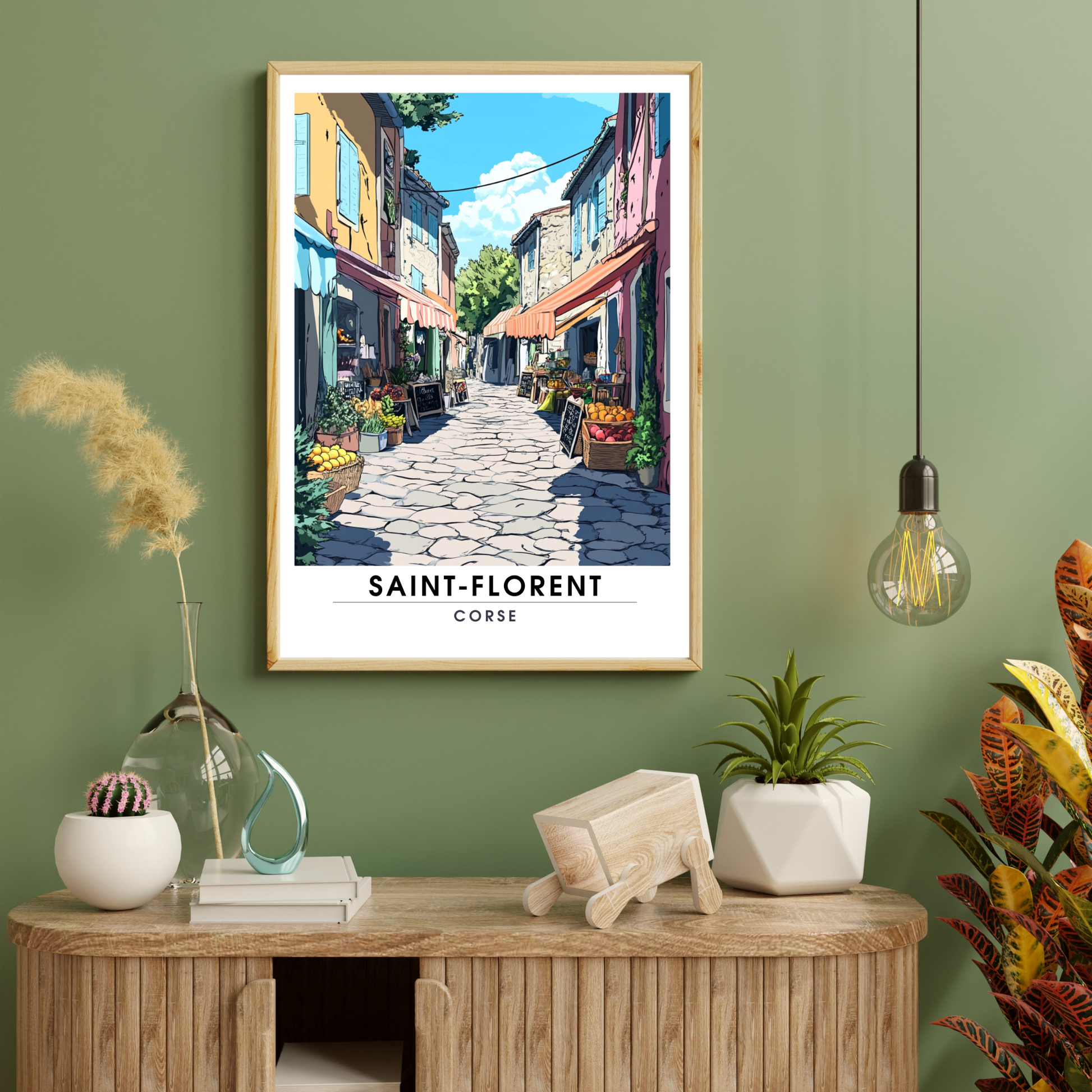 Affiche Saint Florent | Poster Corse | Affiche Corse