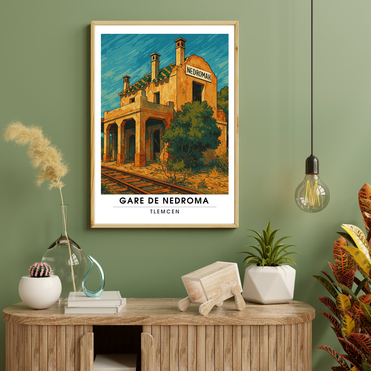 Affiche Gare de Nedroma | Poster Tlemcen | Affiche Algérie