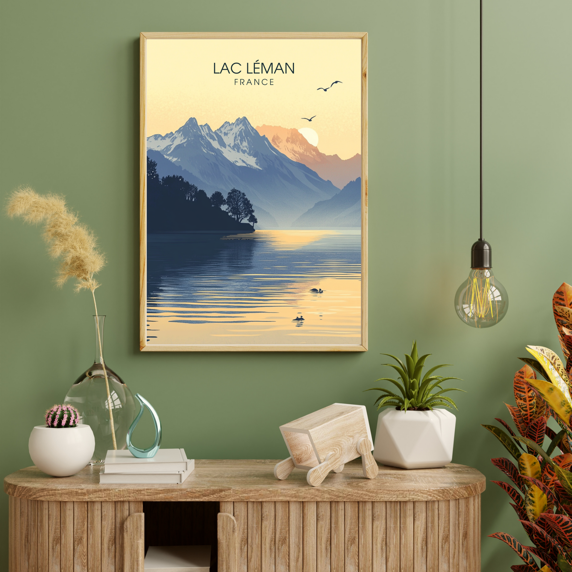 Affiche Lac Léman | Poster France | Affiche Lac