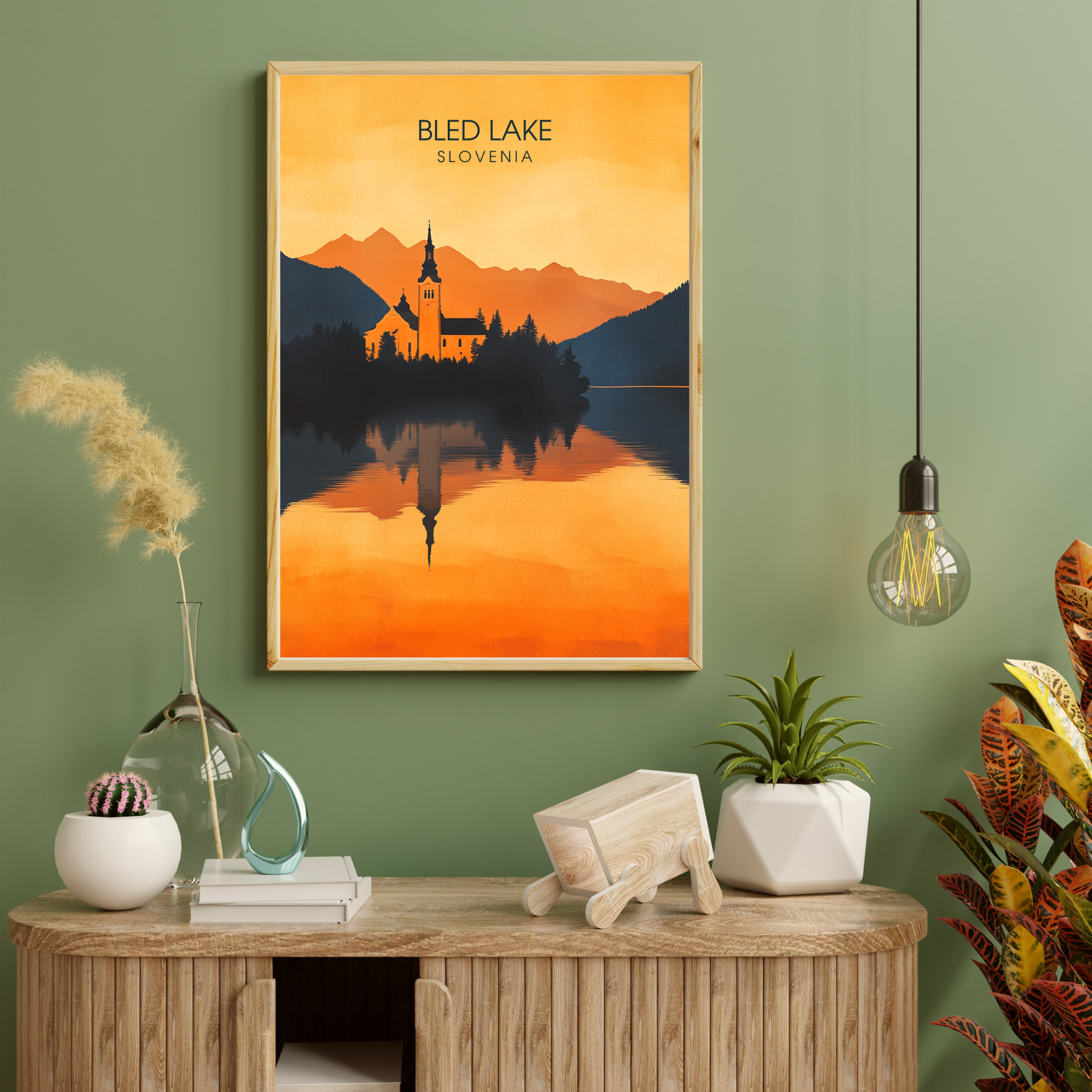 Affiche Lac de Bled | impression Slovénie | Affiche Lac