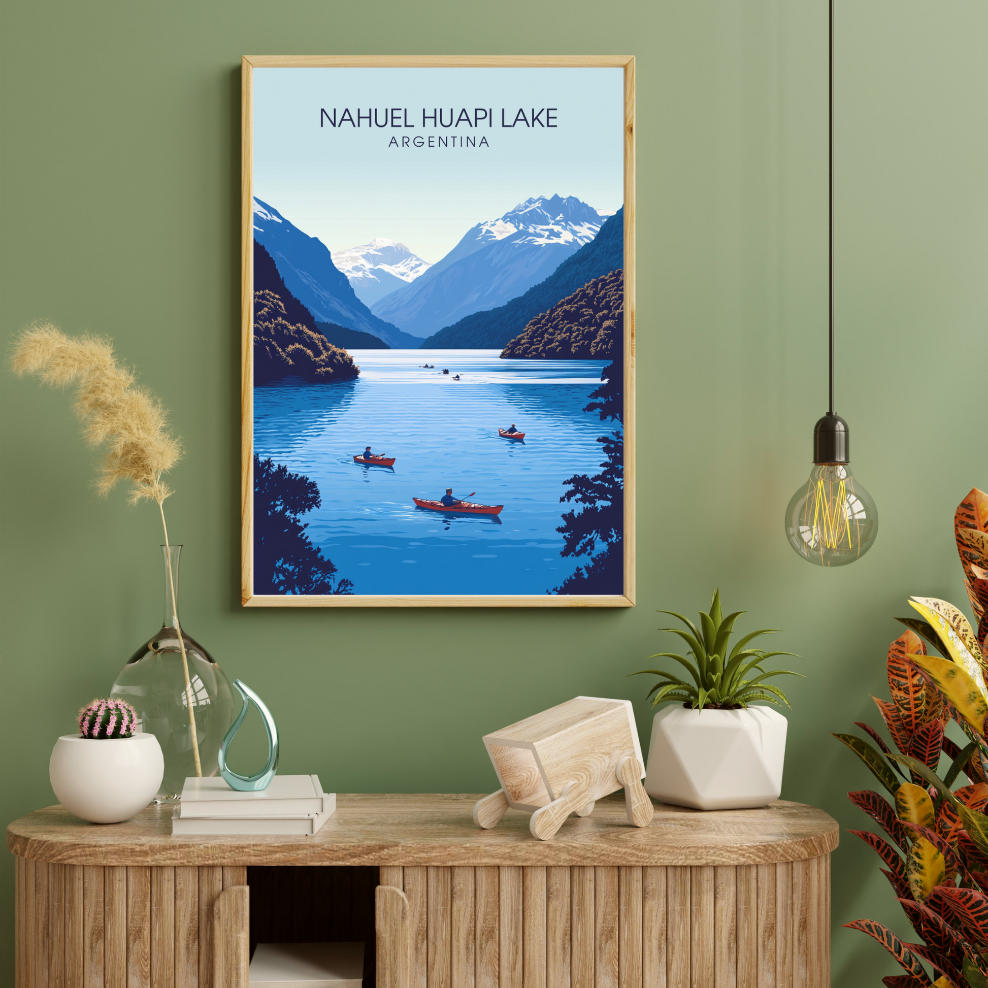 Affiche Lac Nahuel Huapi | Poster de voyage Argentine | Affiche Lac