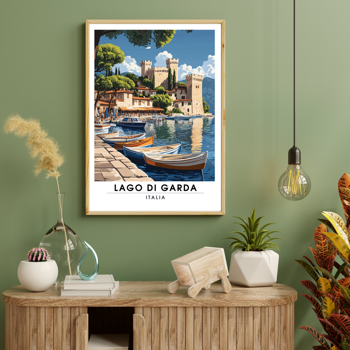 Affiche Lac de Garde | Poster de voyage Italie | Affiche Lac