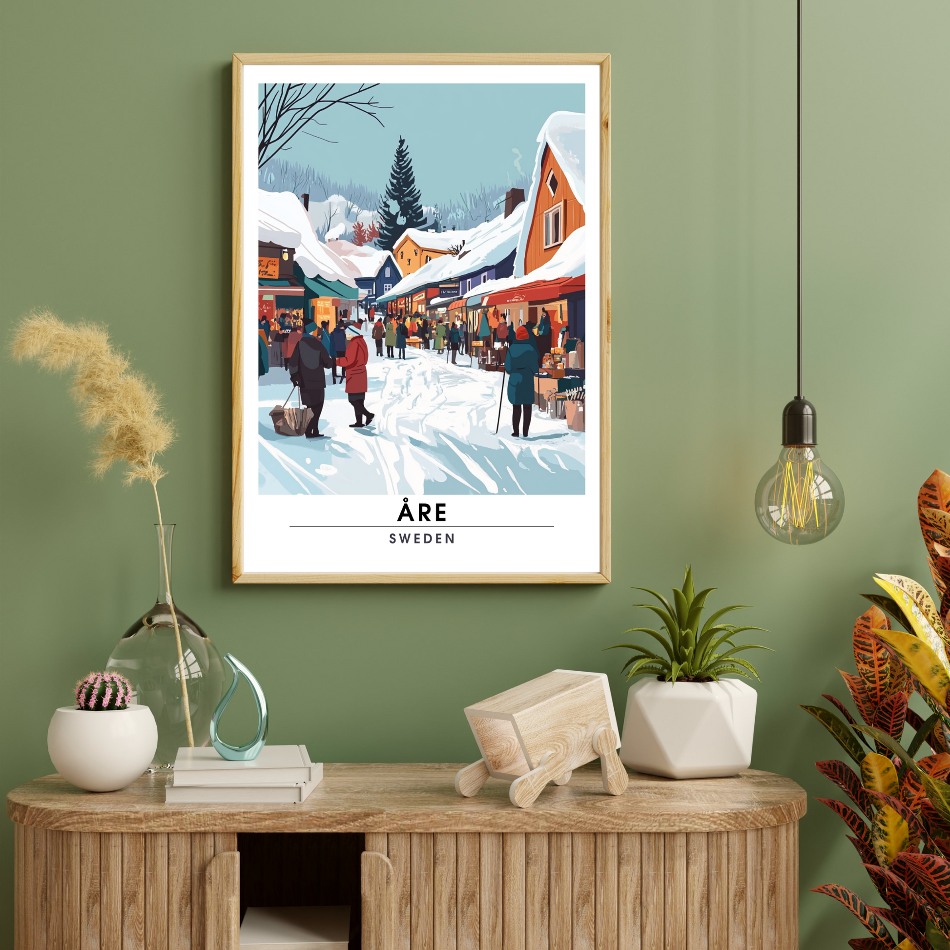 Affiche Åre | Impression de voyage Suède | Affiche Suède