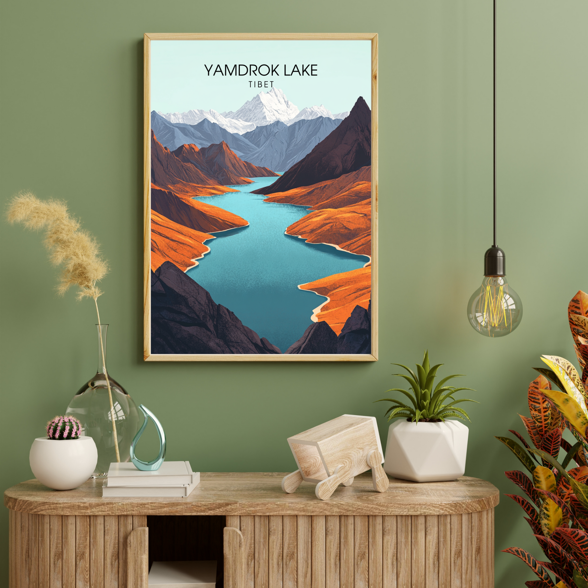 Affiche Lac Yamdrok  | Poster Tibet | Affiche Lac