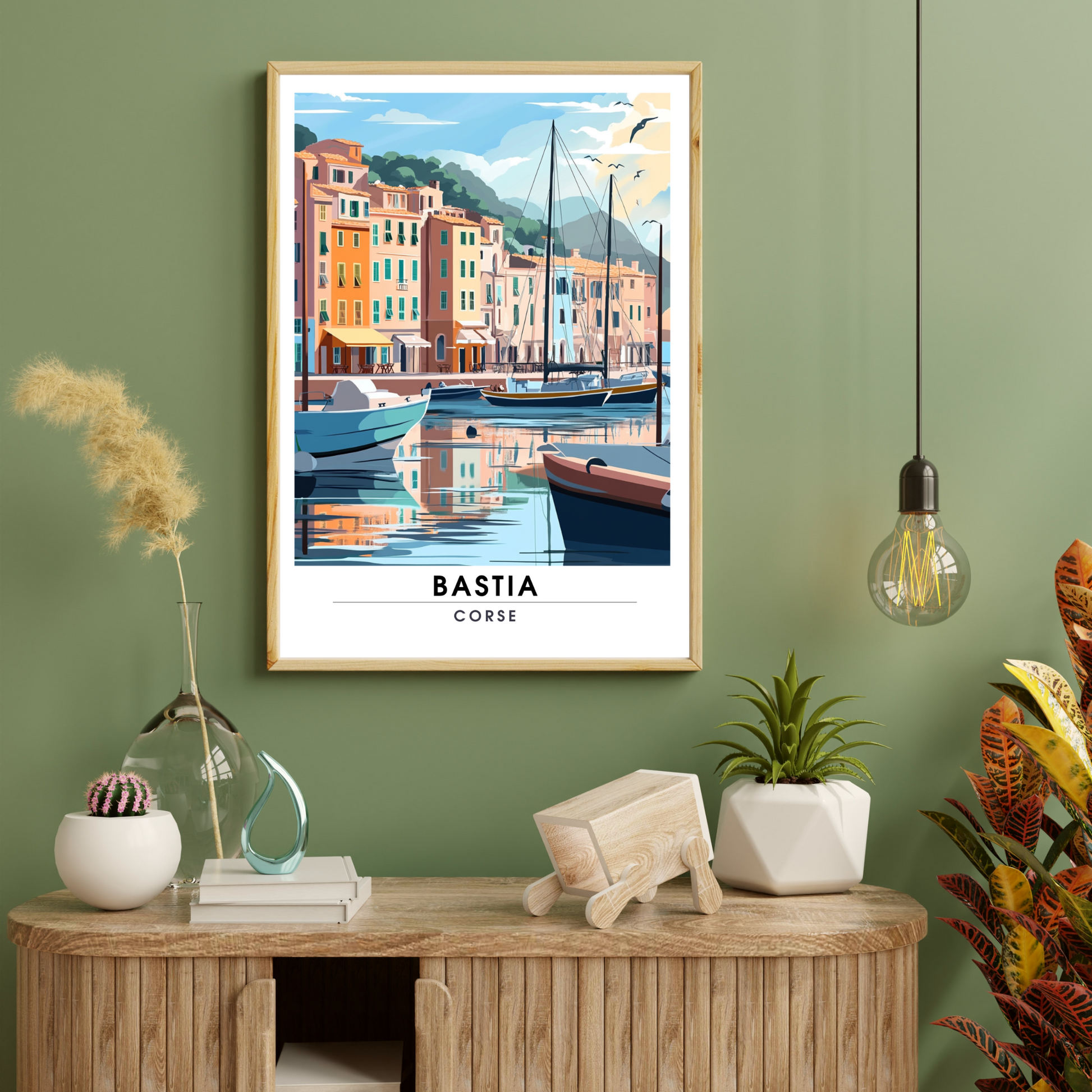 Affiche Bastia | Impression de voyage Corse | Affiche Corse