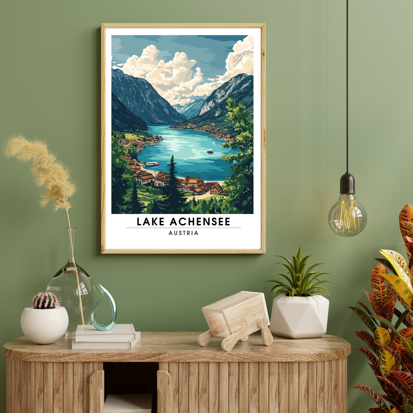 Affiche Lac Achensee | Poster Autriche | Affiche Lac