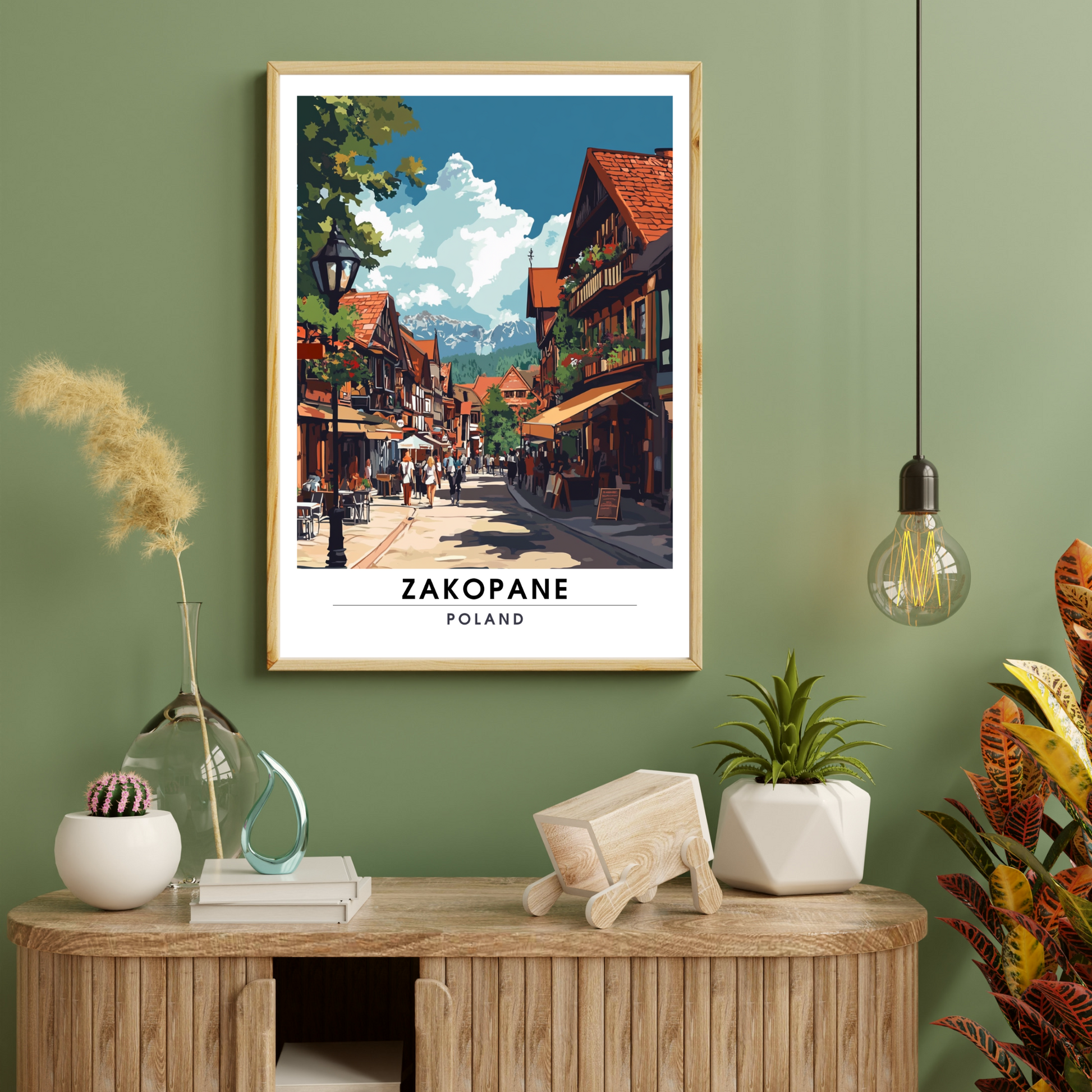 Affiche Zakopane | Poster de voyage Pologne | Affiche Pologne