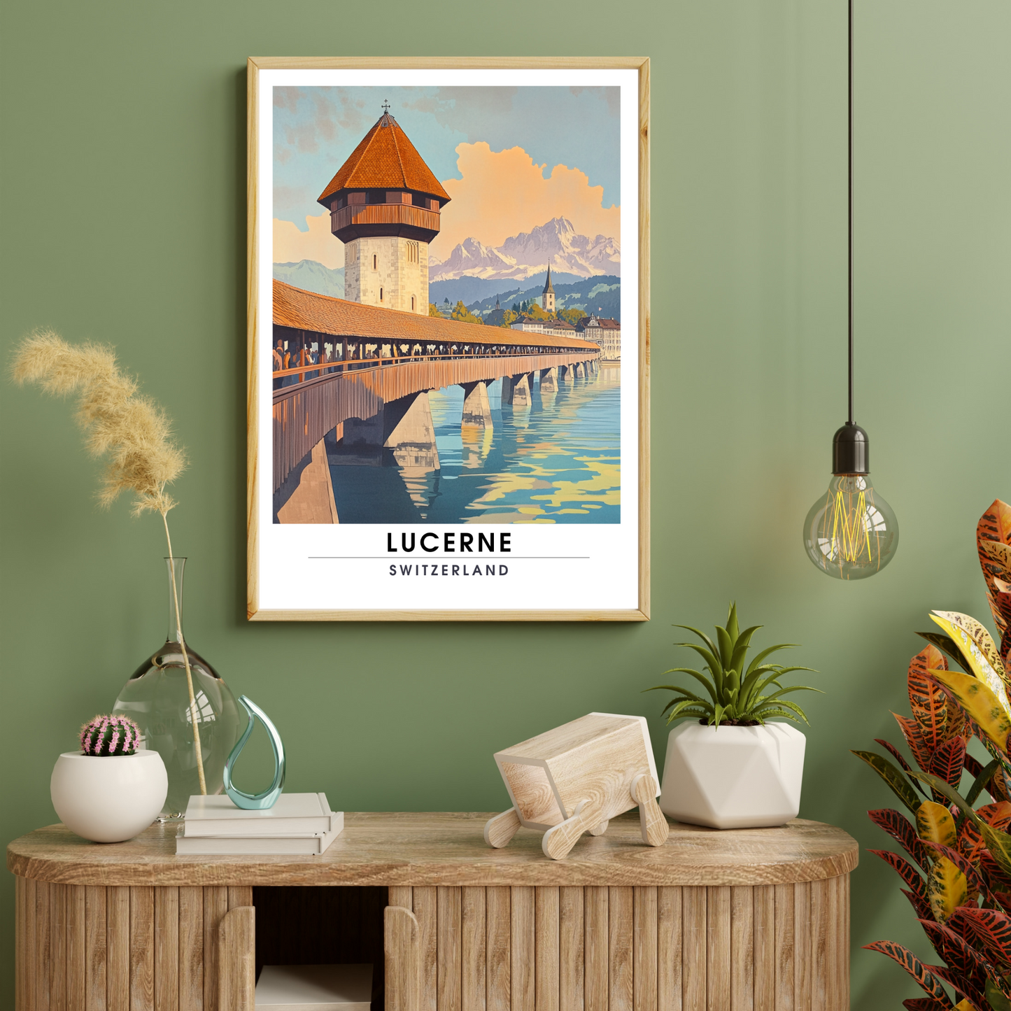 Affiche Lucerne | Poster de voyage Suisse | Affiche Suisse
