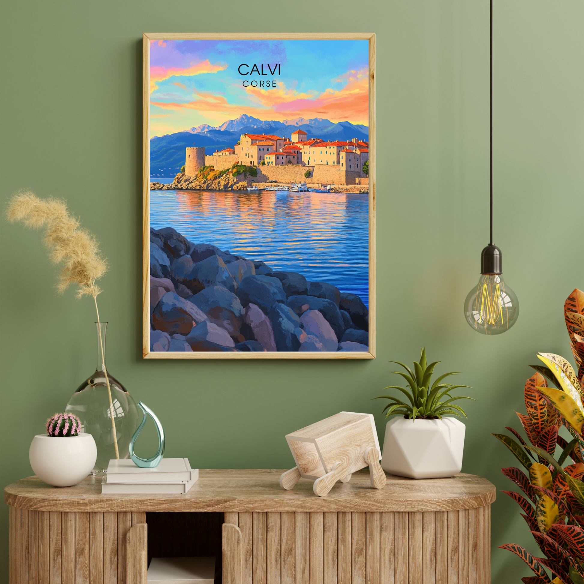 Affiche Calvi | Poster de voyage Corse | Affiche Corse