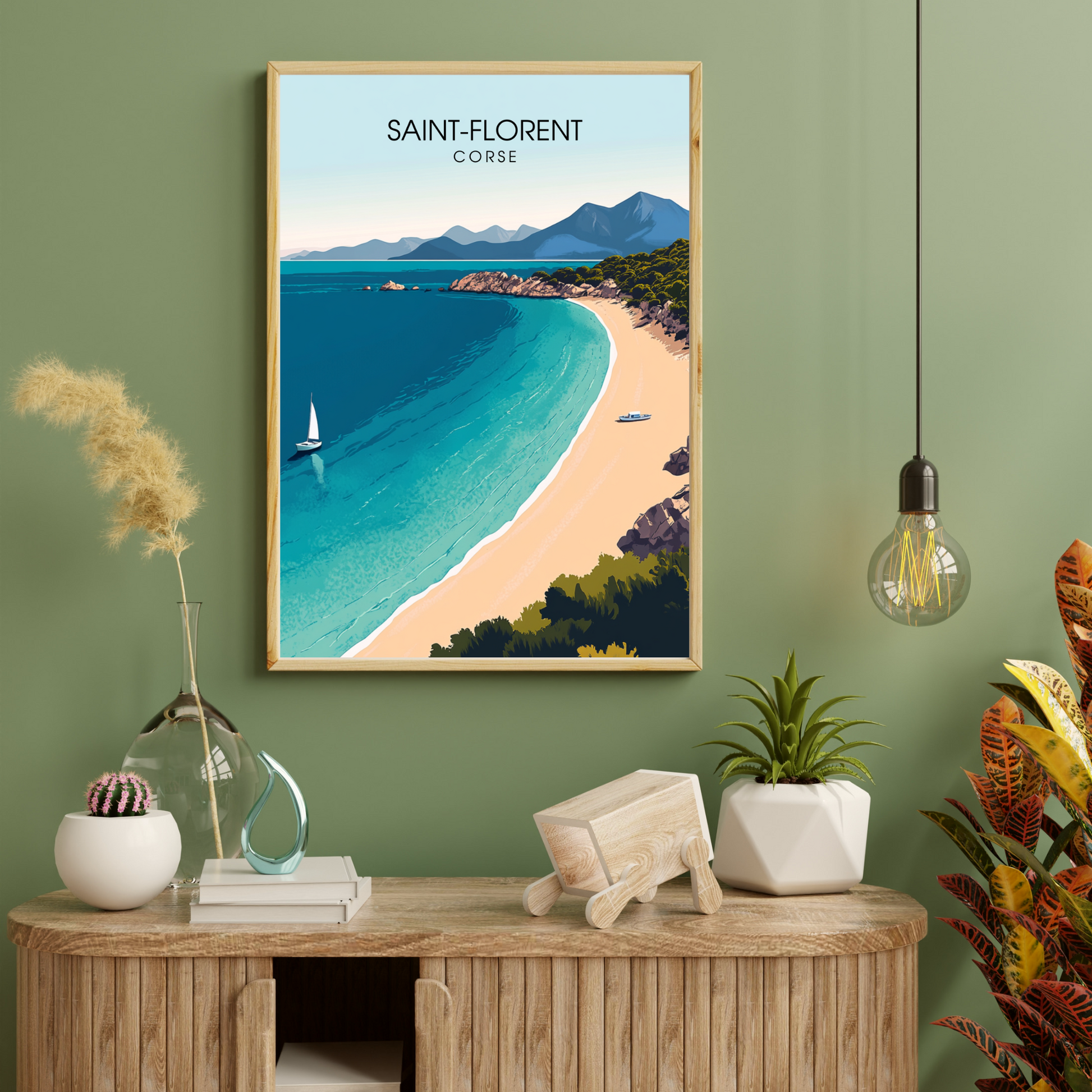 Affiche Saint Florent | Impression Corse | Affiche Corse