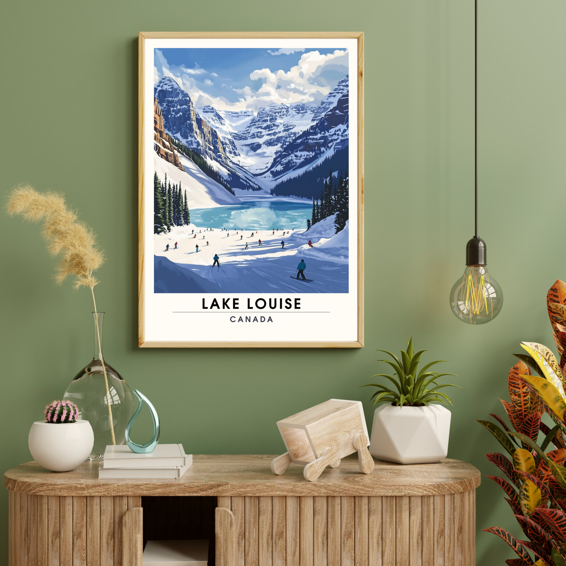 Affiche Lake Louise, Canada | impression Lake Louise| Affiche Ski
