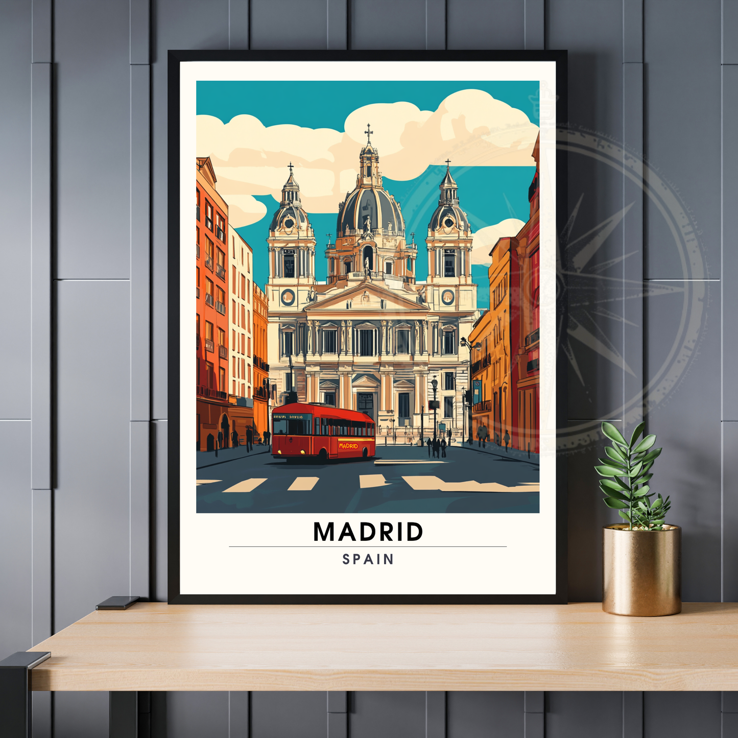 Affiche Madrid | Impression de voyage Madrid | Basilique Saint-François-le-Grand