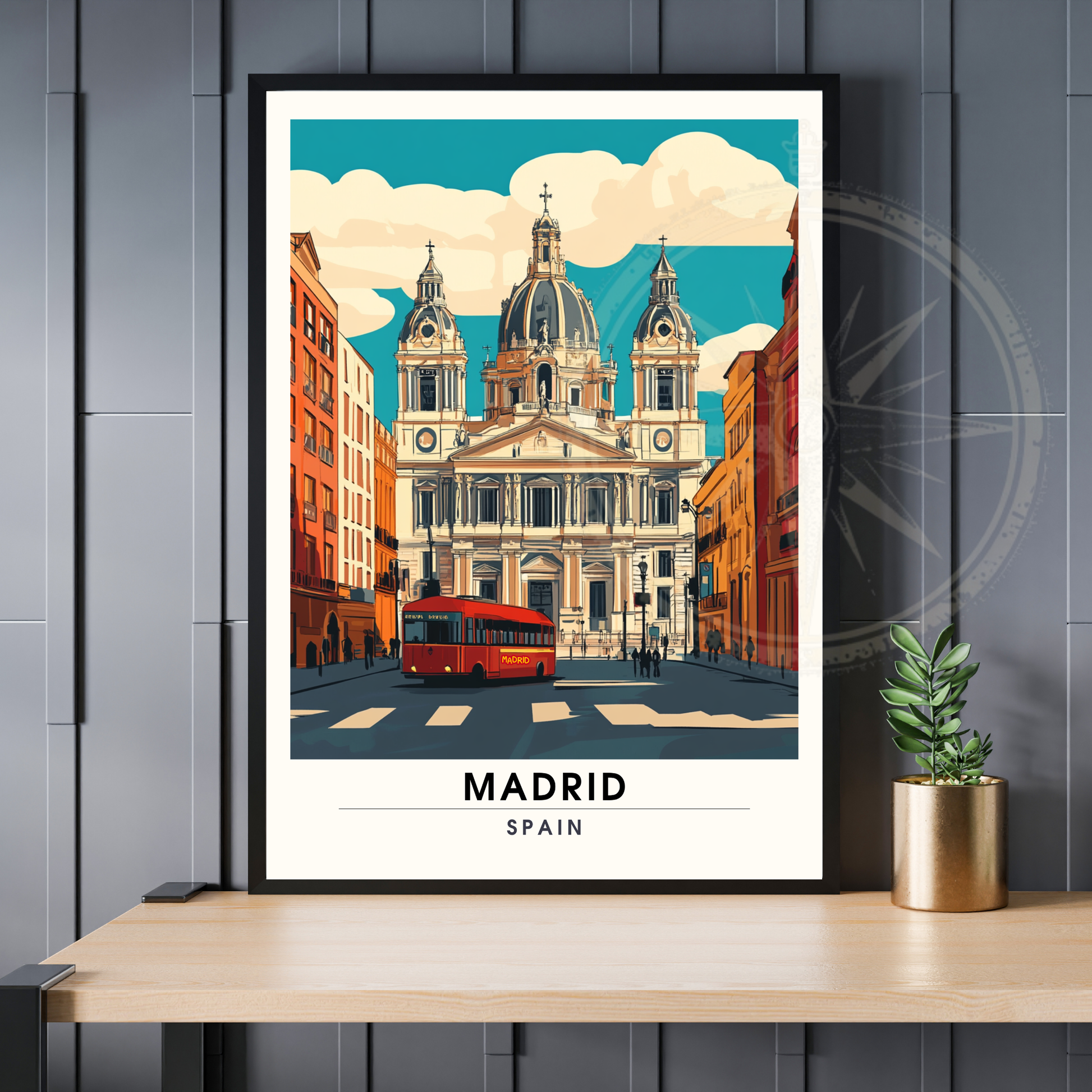 Affiche Madrid | Impression de voyage Madrid | Basilique Saint-François-le-Grand