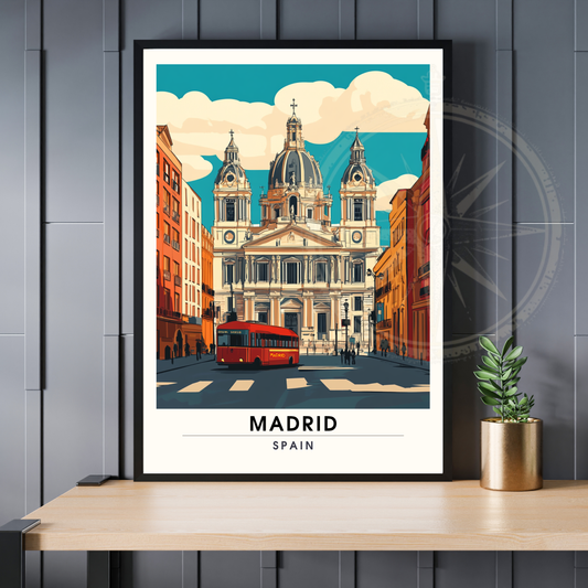 Affiche Madrid | Impression de voyage Madrid | Basilique Saint-François-le-Grand