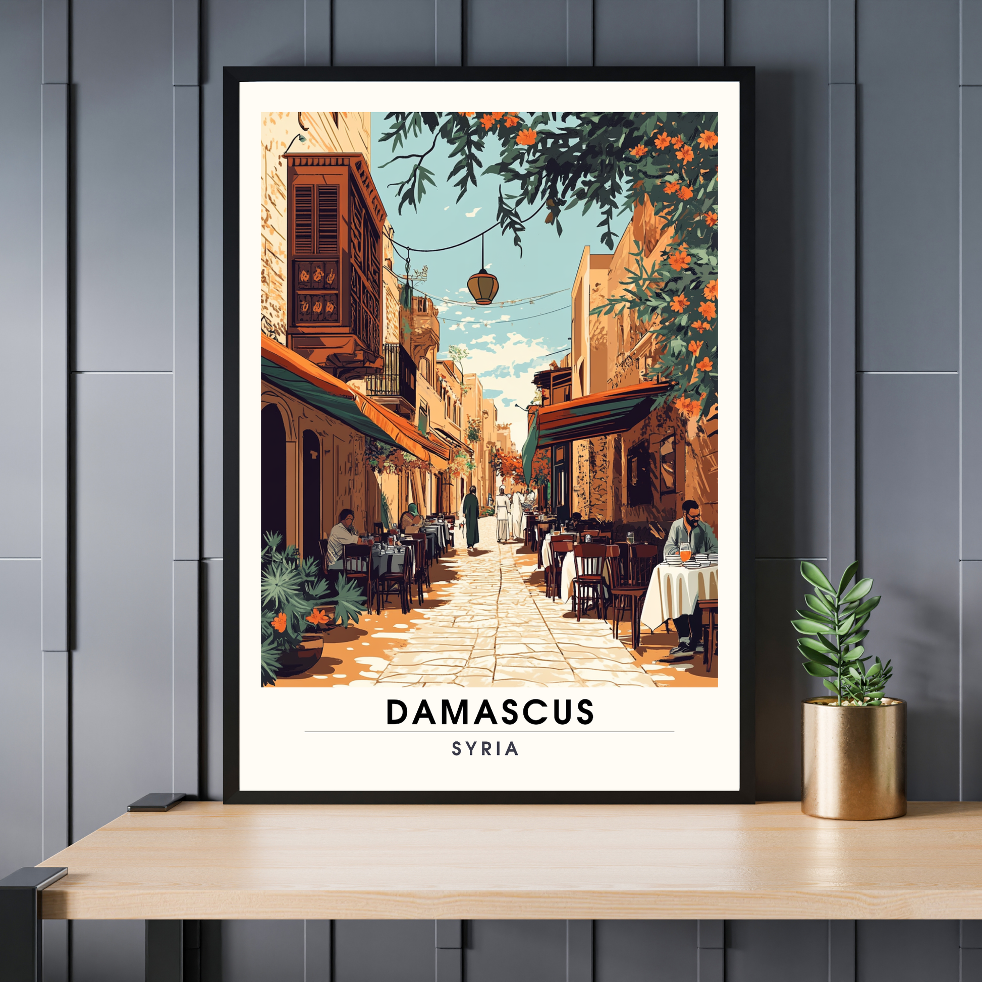 Affiche de voyage Damas | Impression Damas | Affiche Syrie