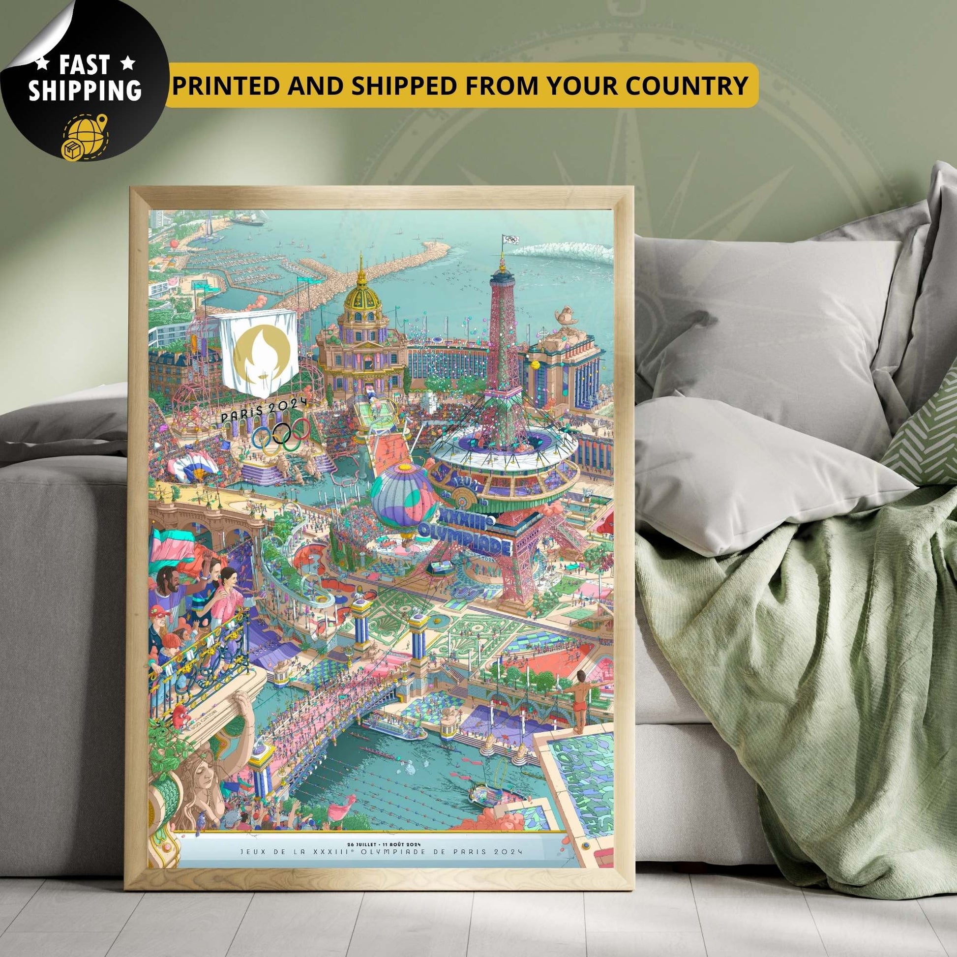 Affiche jeux Olympiques Paris 2024