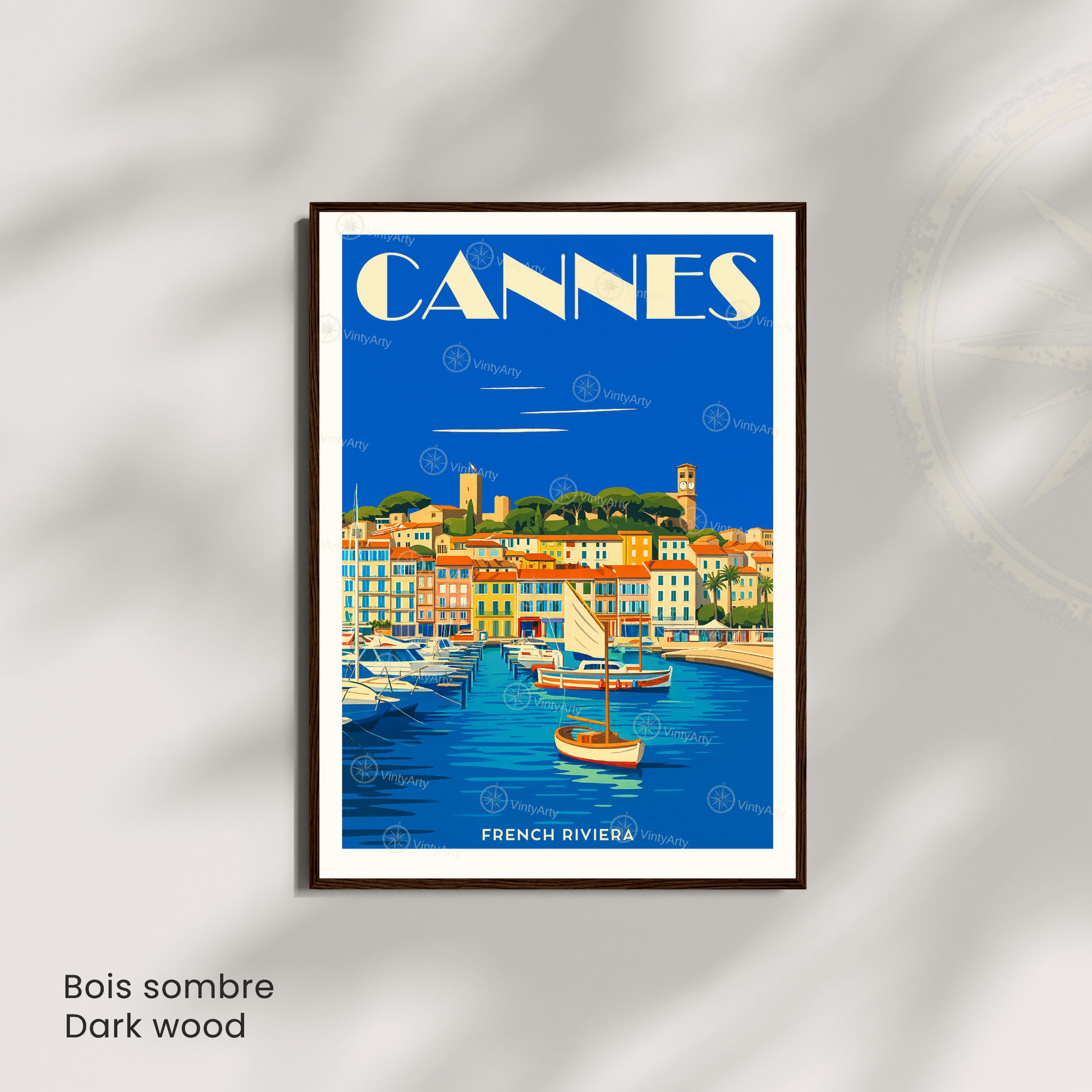 Affiche Cannes | Impression French Riviera | Affiche France