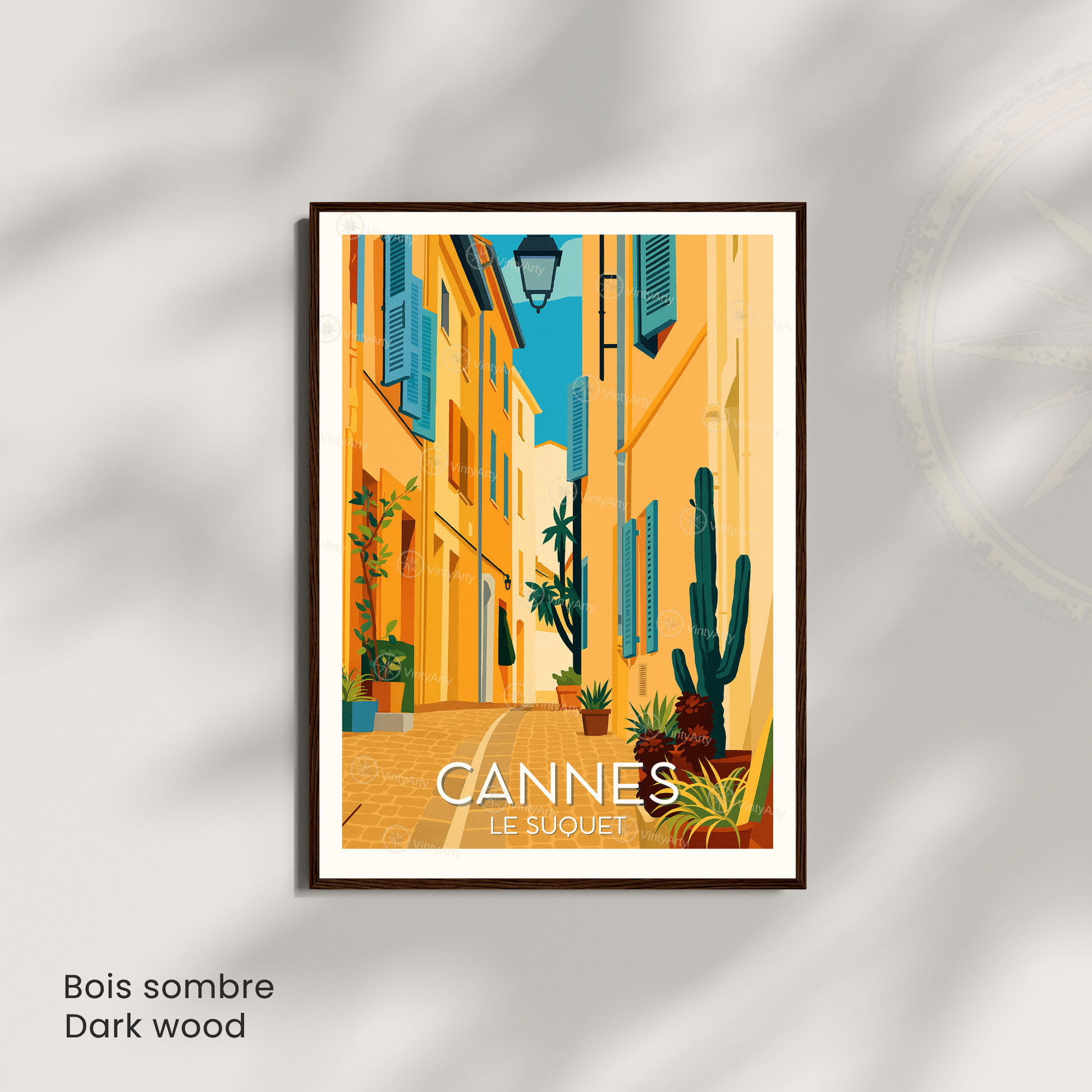 Affiche Cannes | Poster déco Le Suquet | Affiche France